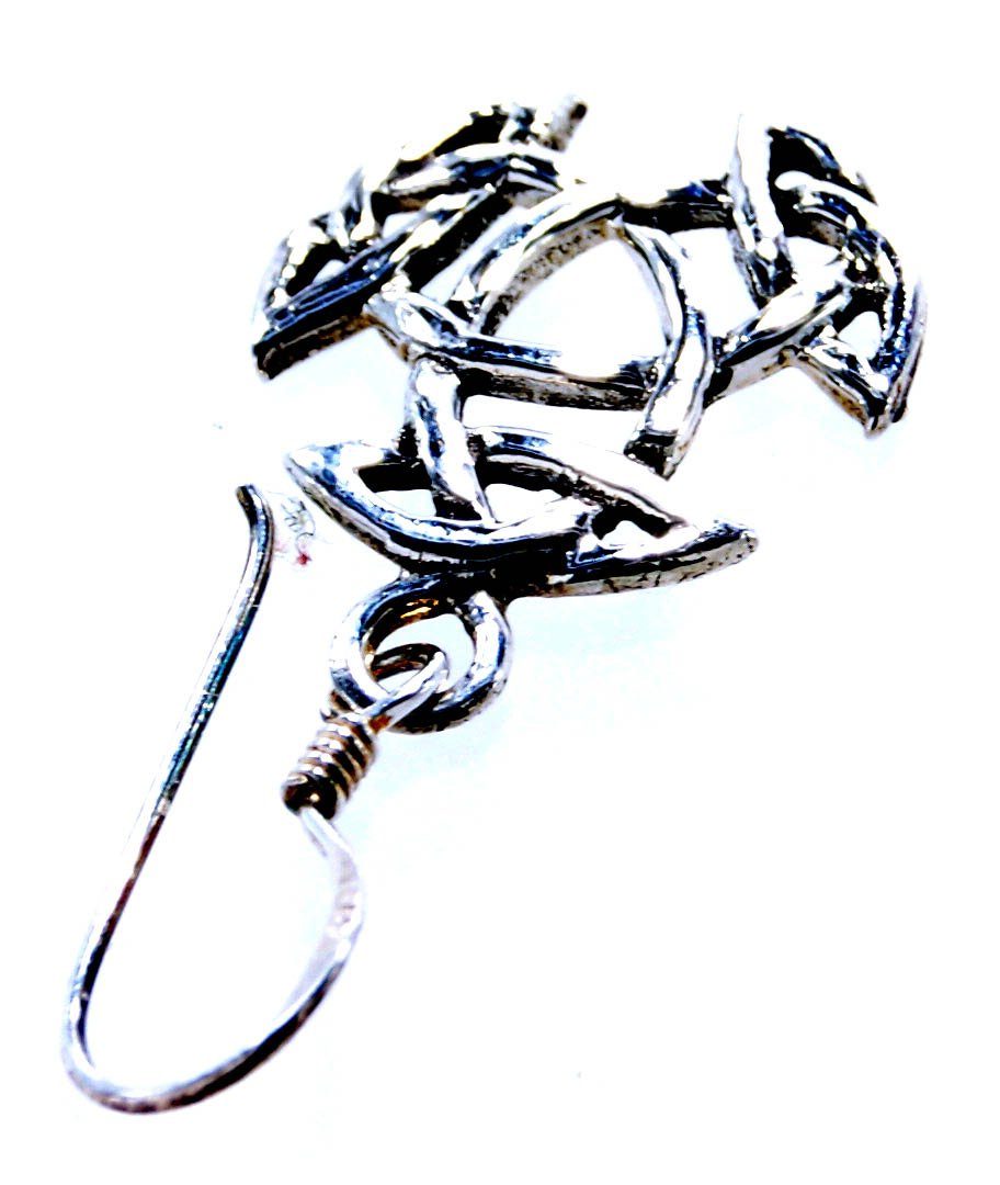 Kiss of Leather Paar Ohrhänger Keltenknoten Ohrhänger Keltischer Kelten Silber Konten 925 Ohring