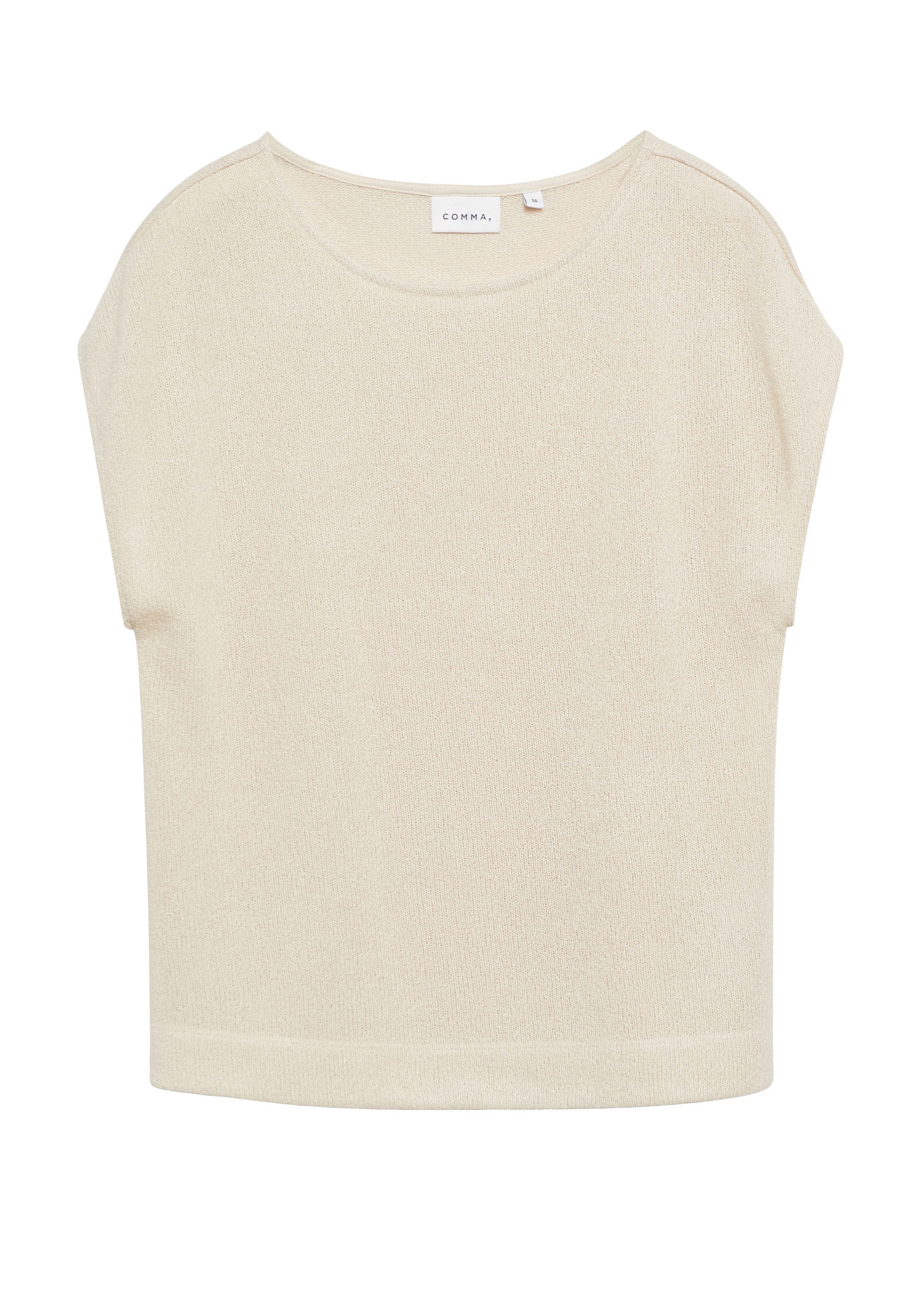 comma Sweatshirt Sweatshirt T-Shirt in Feinstrickoptik