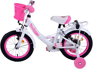 TPFSports Kinderfahrrad Volare Ashley 14 Zoll mit 2x Handbremse, 1 Gang, (Mädchen Fahrrad - Rutschfeste Sicherheitsgriffe), Kinder Fahrrad 14 Zoll mit Stützräder Laufrad Mädchen Kinderrad