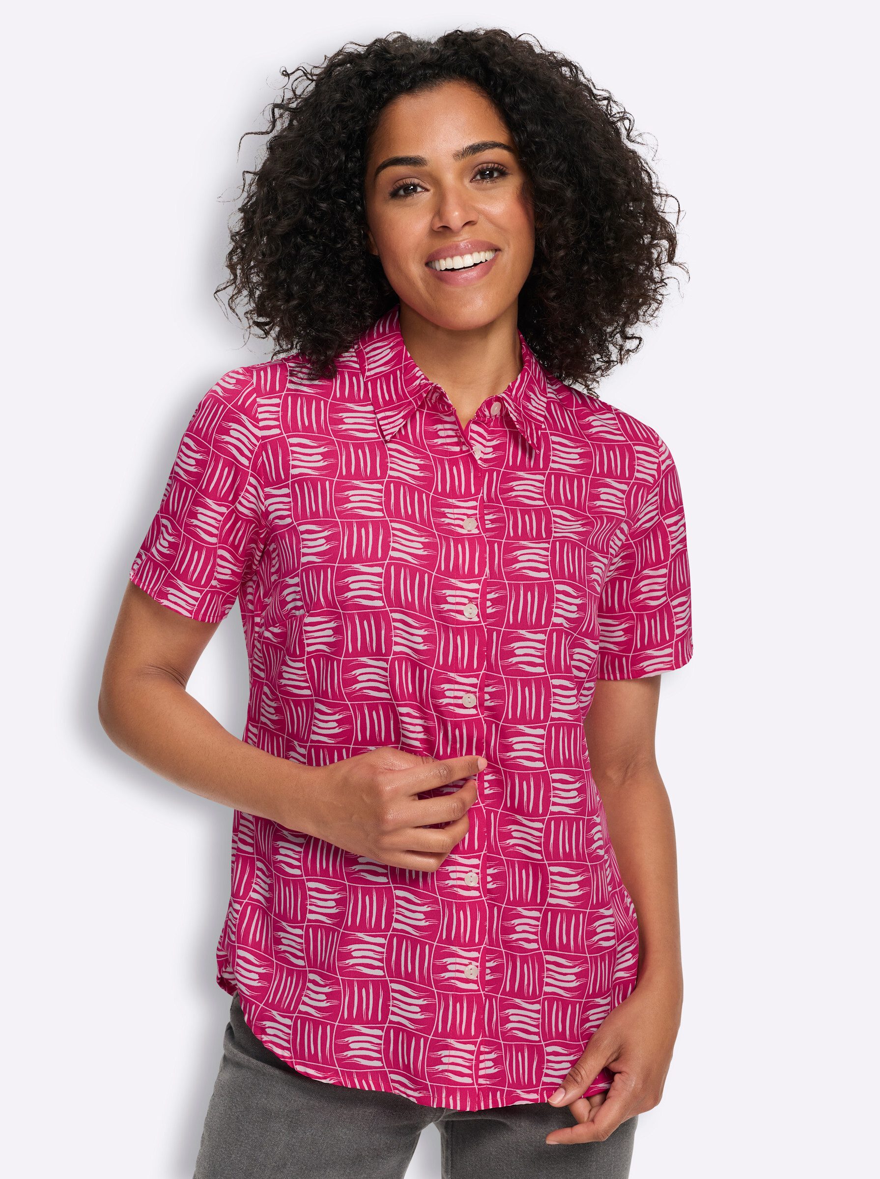 Klassische Bluse Kurzarm-Bluse Kurzarm
