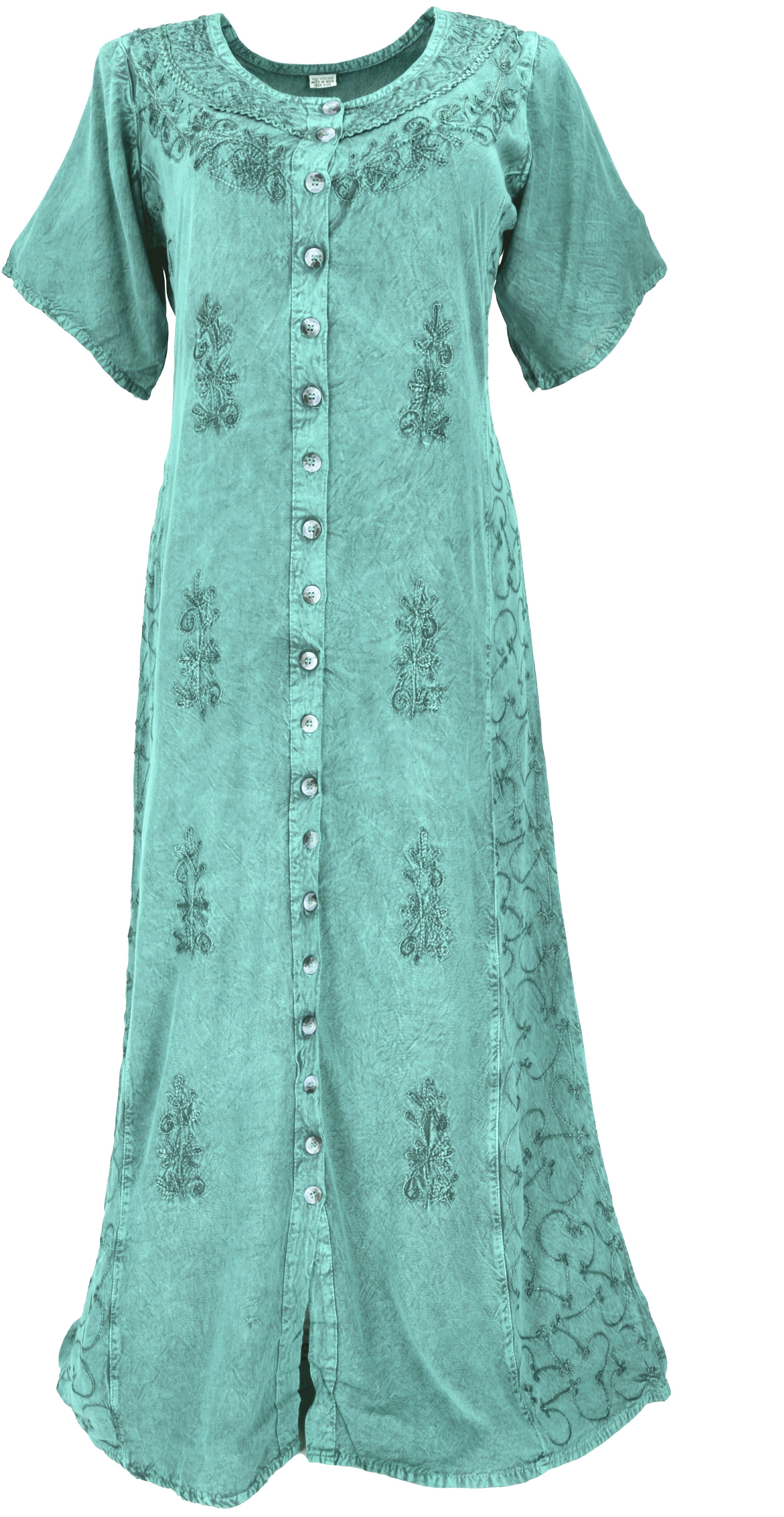 Guru-Shop Midikleid Besticktes indisches Hippie Kleid günstig online kaufen