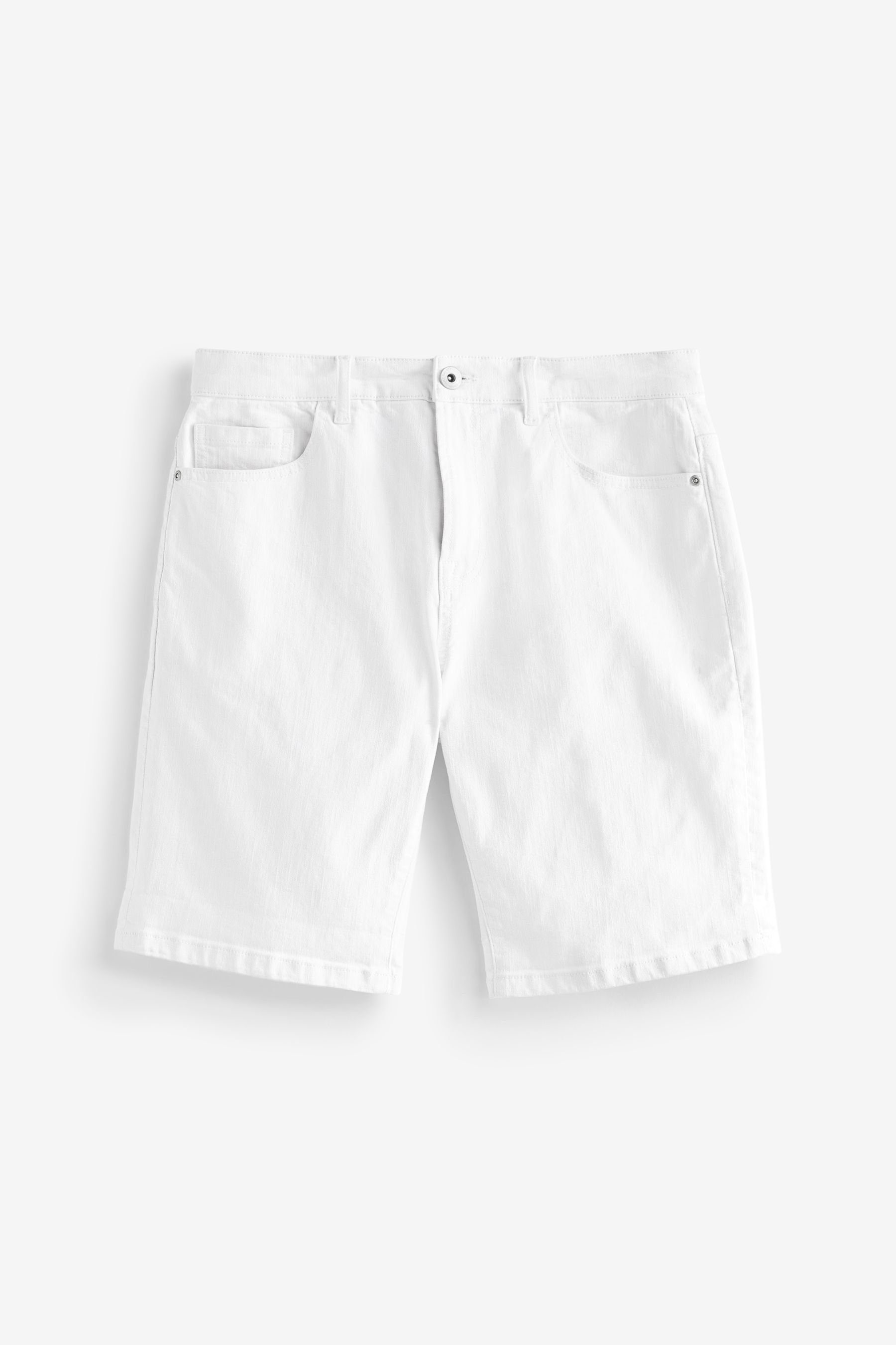 Next Jeansshorts Jeansshorts mit im (1-tlg) Slim Fit White Stretch