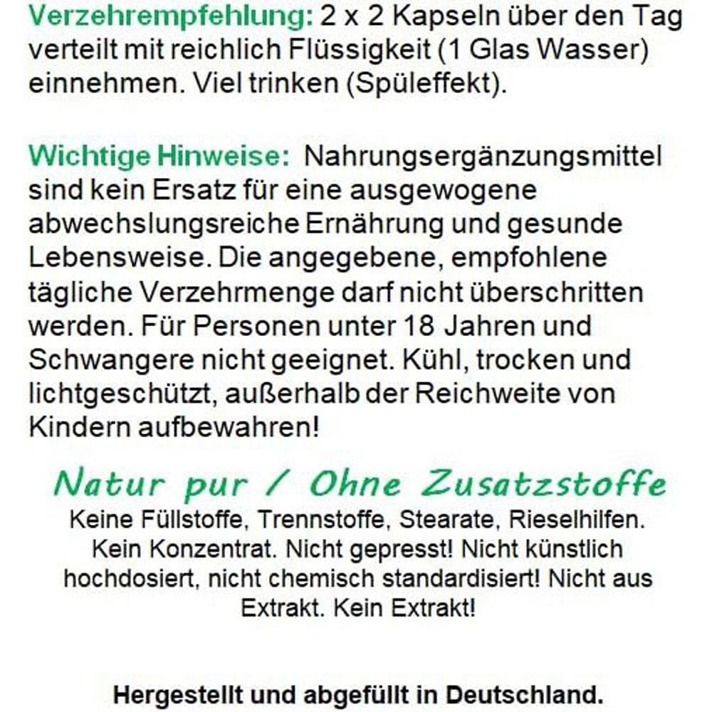 MultiLife Kapuzinerkresse Senföle für Immunsystems & Abwehrkräfte NATUR PUR Kapseln, 1 er Dose à 180 St., 88,2 g, Art. 25984-180
