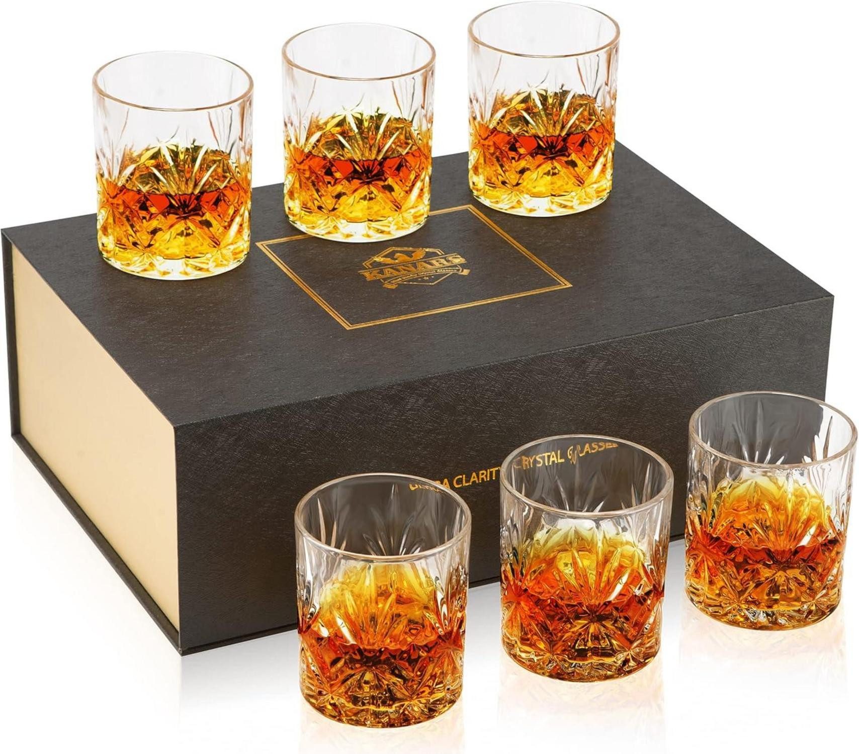 Whiskyglas Whisky Gläser Set Kristallglas 6-teilig Geschenkideen Papa Freund Opa
