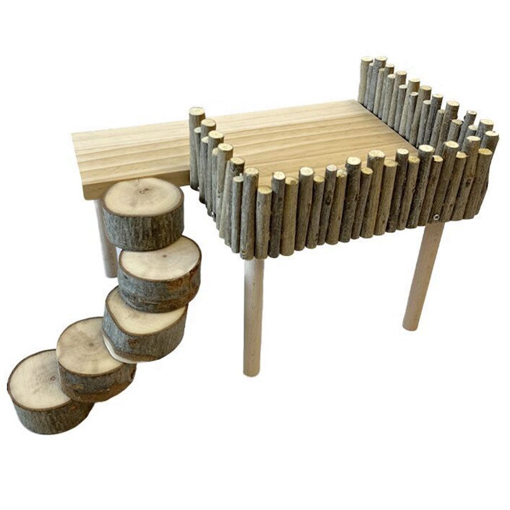 GarveeMore Kleintierkäfig Holz Plattform Stand Regal günstig online kaufen