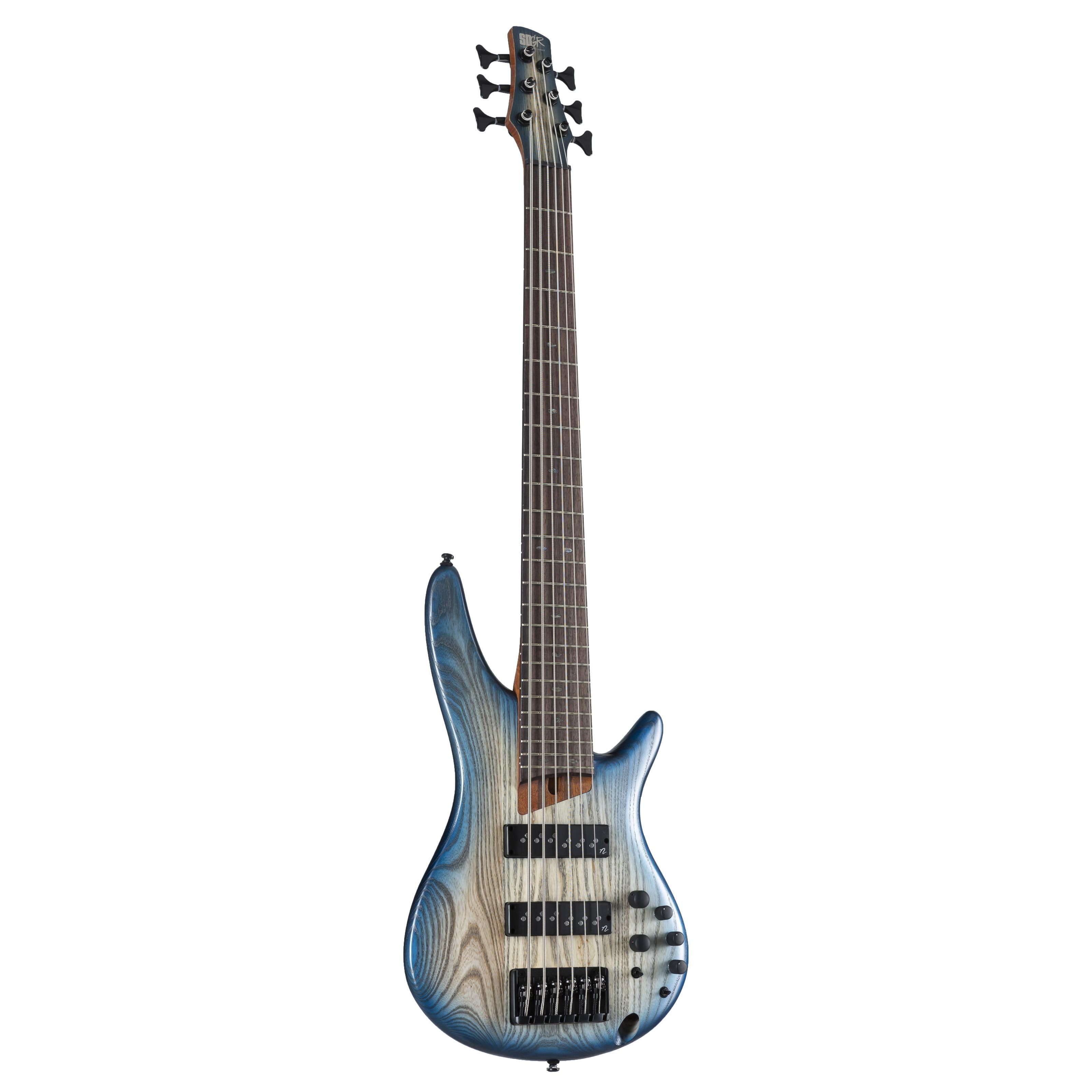 Ibanez E-Bass, E-Bässe, 6-Saiter E-Bässe, Standard SR606E-CTF Cosmic Blue Starburst Flat - E-Bass