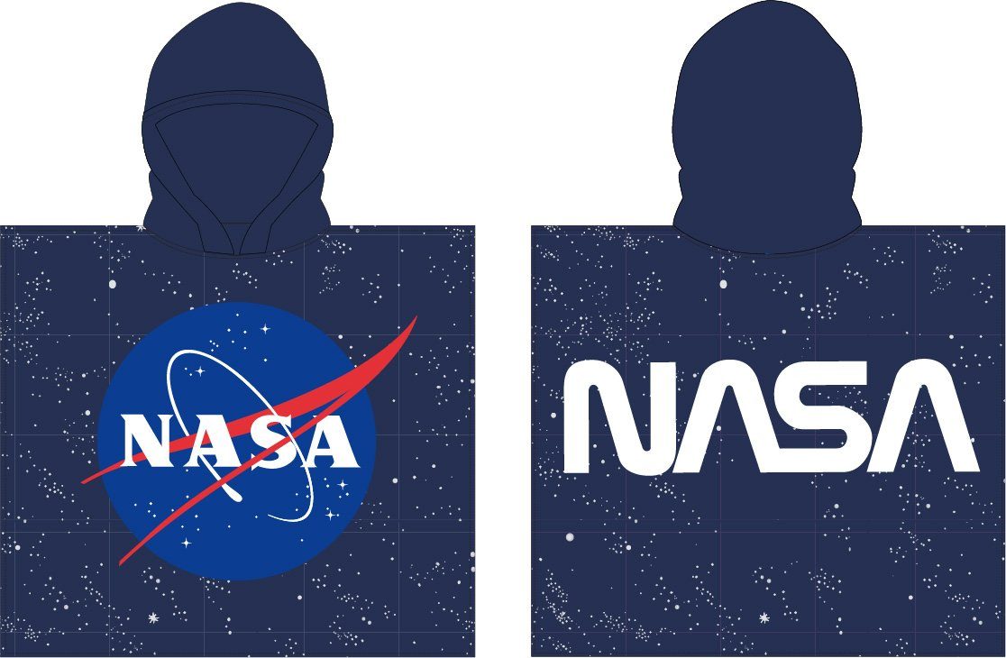 NASA Badeponcho NASA Space Center Kinder Poncho, Mikrofaser, Kapuze, Mikrofaser, Gr. 55x110 cm