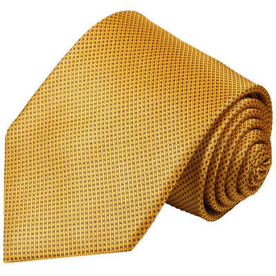 Paul Malone Krawatte Designer Seidenkrawatte Herren Schlips modern gepunktet 100% Seide Breit (8cm), gold braun 949