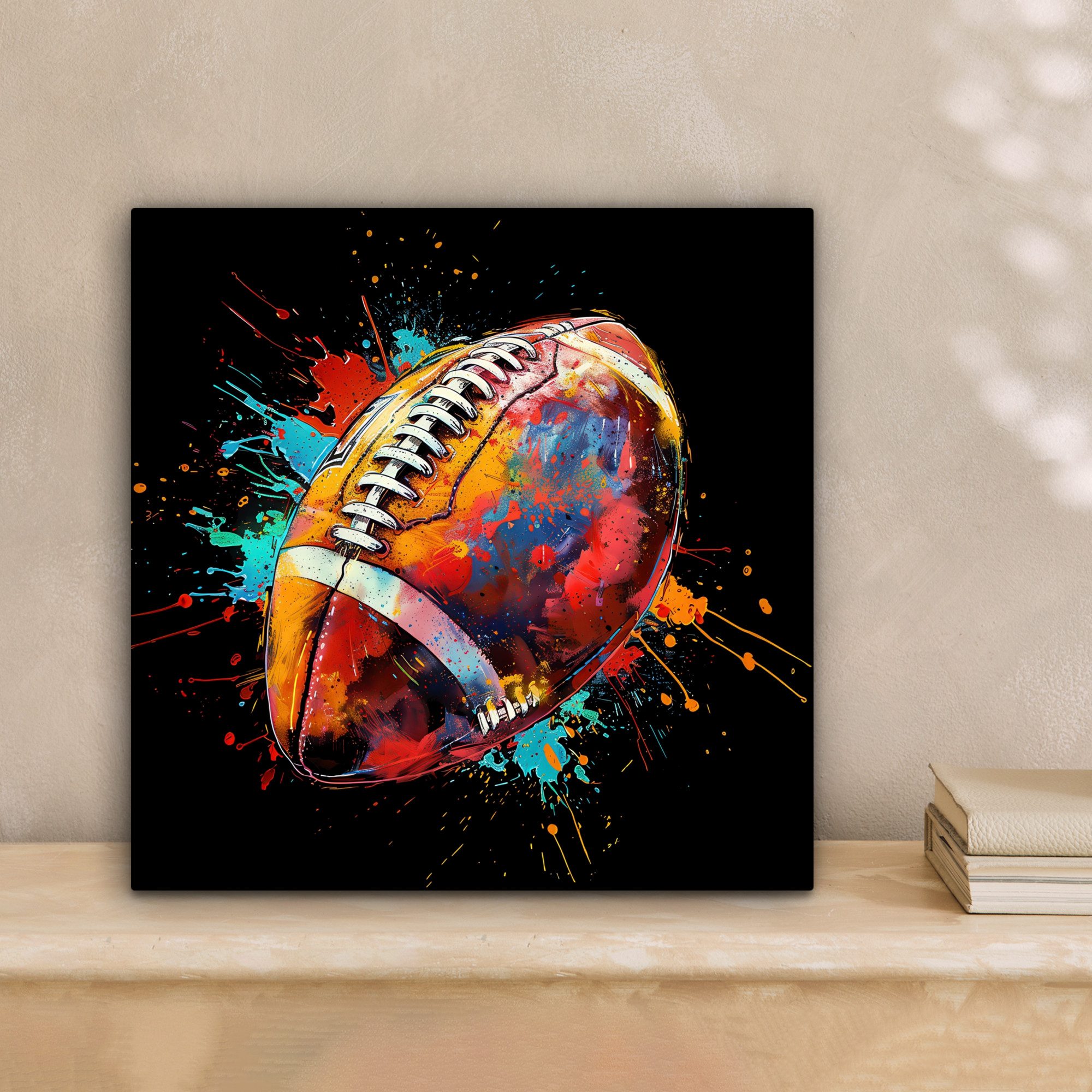 OneMillionCanvasses® Leinwandbild Graffiti - Sport - Rugby - American Footb günstig online kaufen