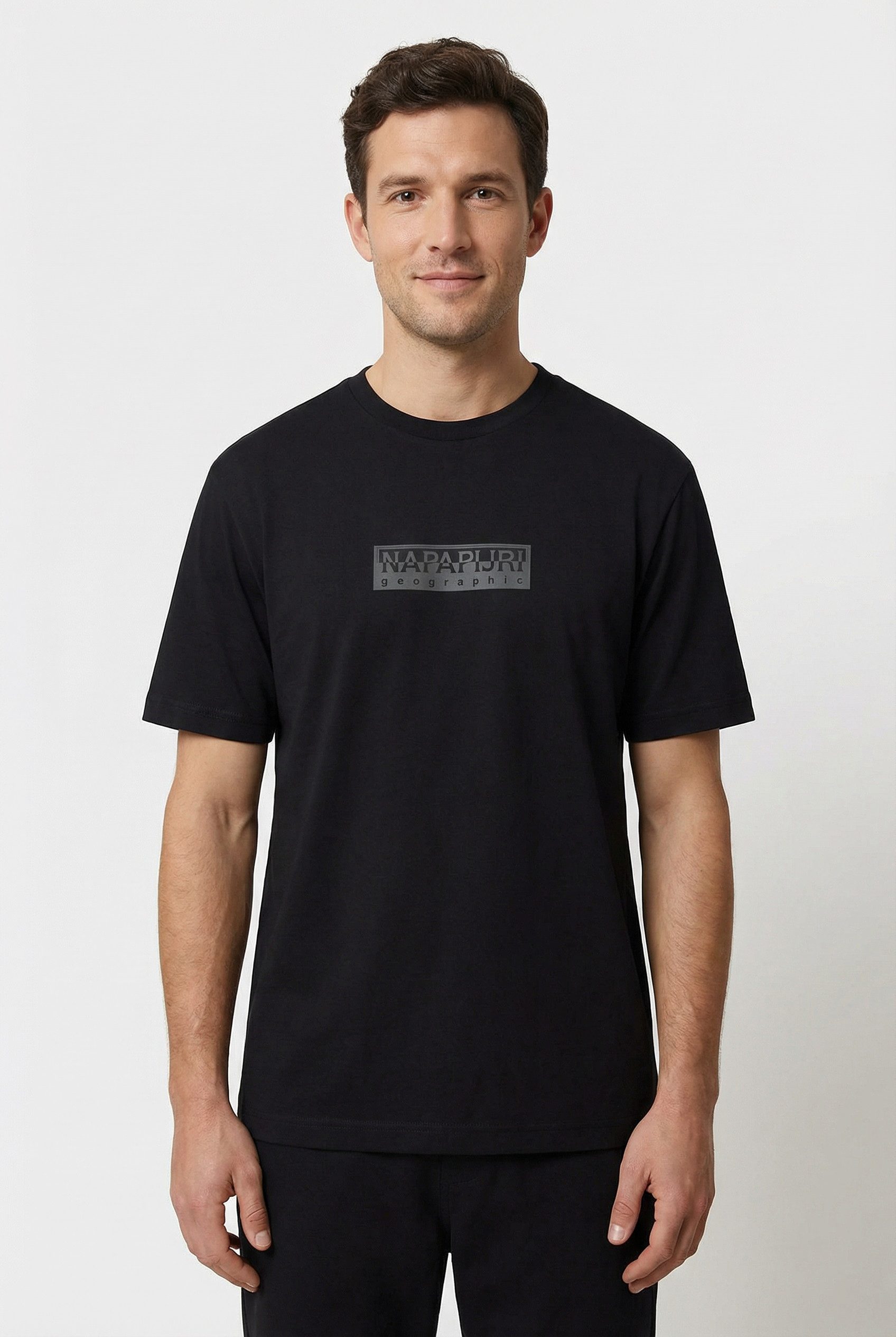 Napapijri T-Shirt BOX LOGO für sportliche Aktivitäten, Kurzarmdesign, Rundhalsausschnitt