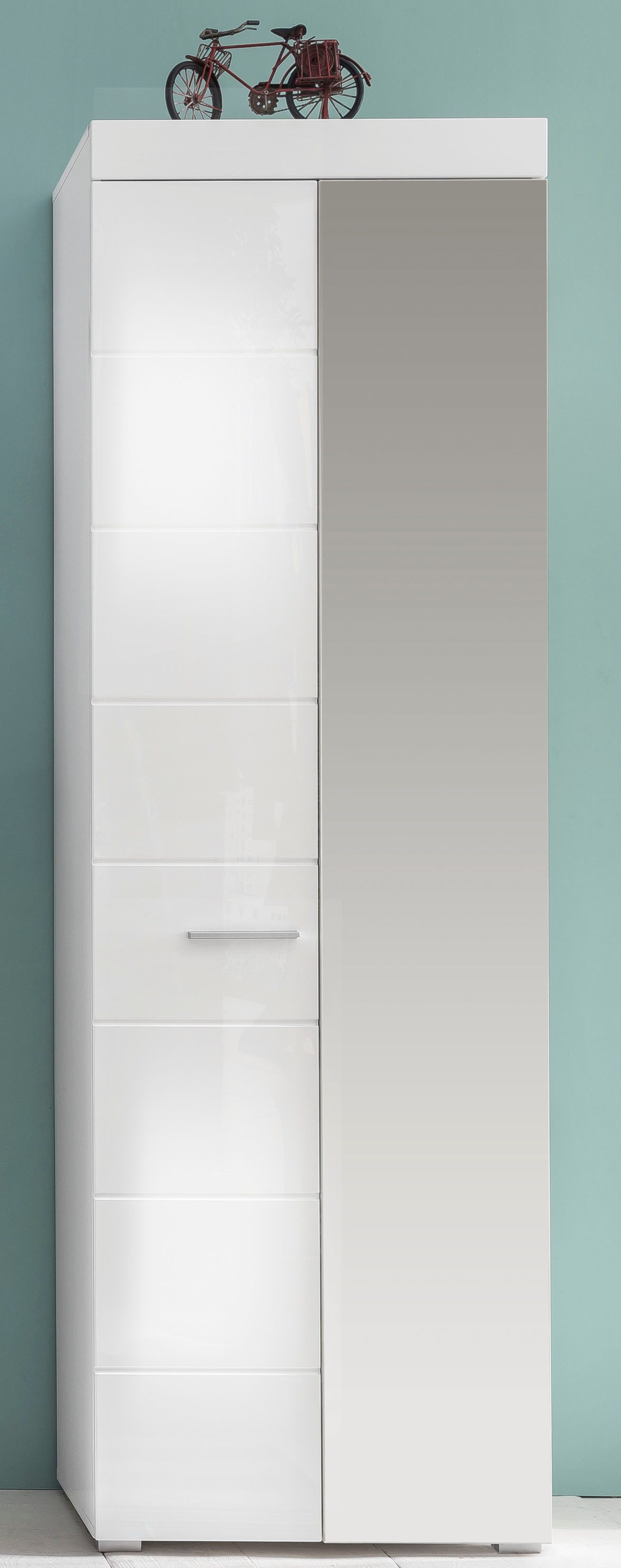 Home affaire Garderobenschrank Avena Flurschrank mit Spiegeltür - (B/T/H) 80/12/72 cm