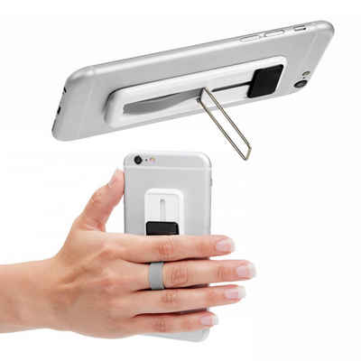 MAVURA CleverPad 2in1 Handy Smartphone Fingerhalter Ständer Handy Griff Halter Handyhalter Handyständer Stativ verstellbar klappbar Halterung Tisch Handyhalterung Fingerhalter