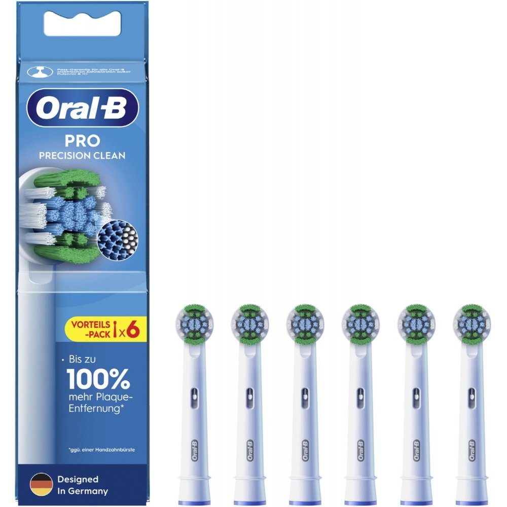 Oral-B Aufsteckbürsten weiß 6er Aufsteckbürsten Precision Pro Clean - 