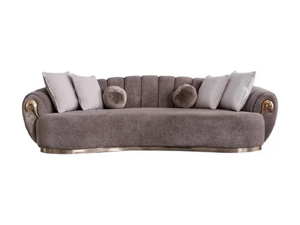 JVmoebel Sofa Elegante Couch in abgerundeter Tropfenform mit hochwertiger Polsterung, Made in Europa