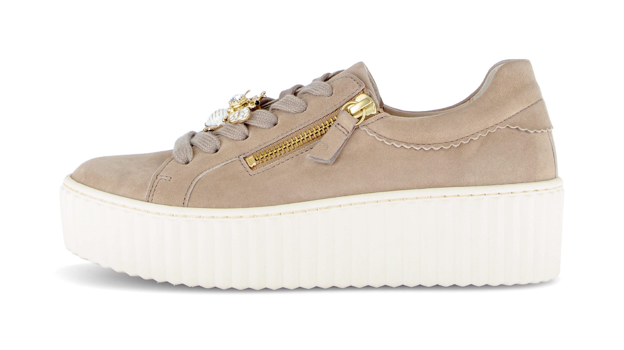 Gabor Plateausneaker Freizeitschuh, Halbschuh, Schnürschuh mit modischem Schmuckelement