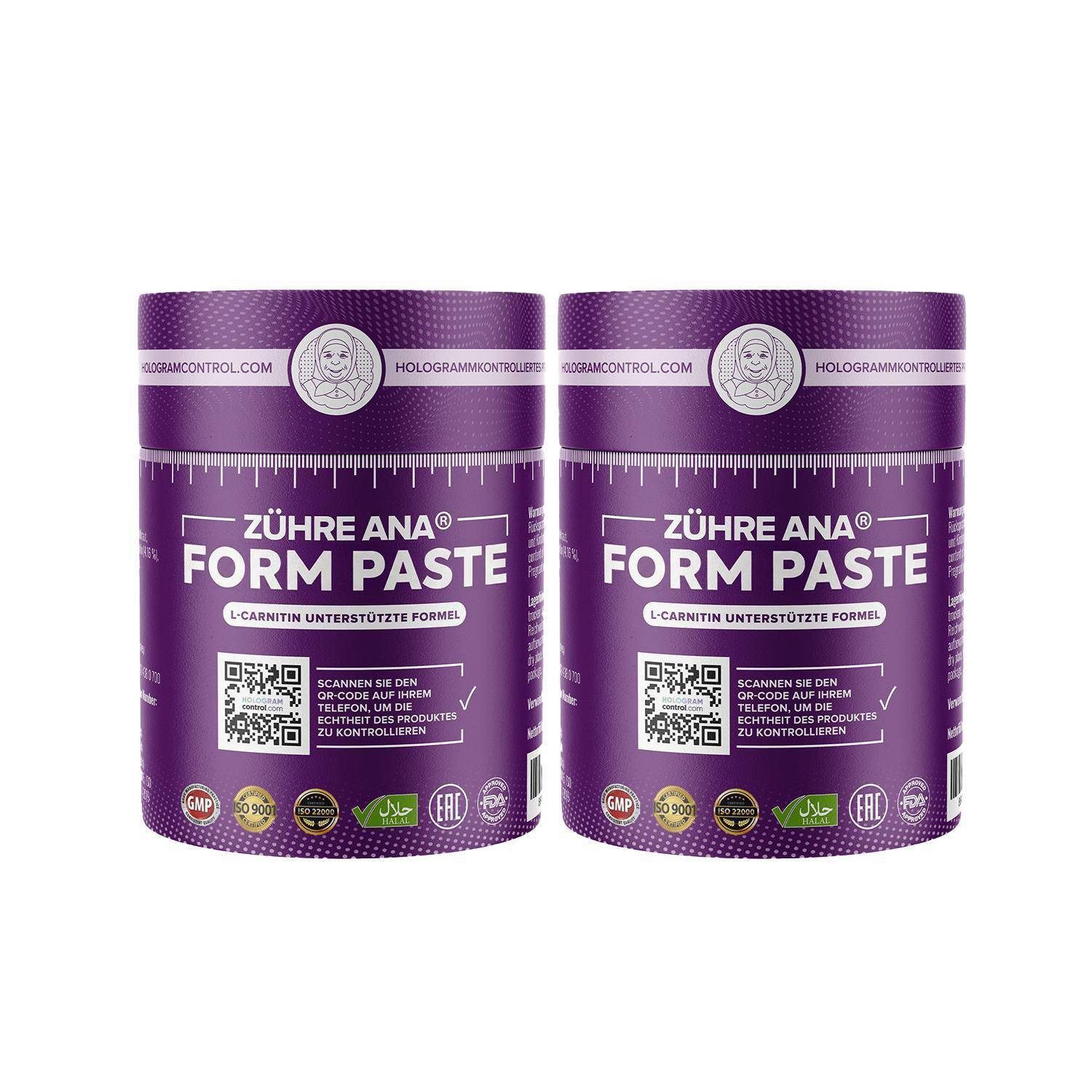 Zühre Ana® Form Paste – Stoffwechselmischung mit grünem Tee und L-Carnitin Paste, 480 g, Natürliche Form Paste