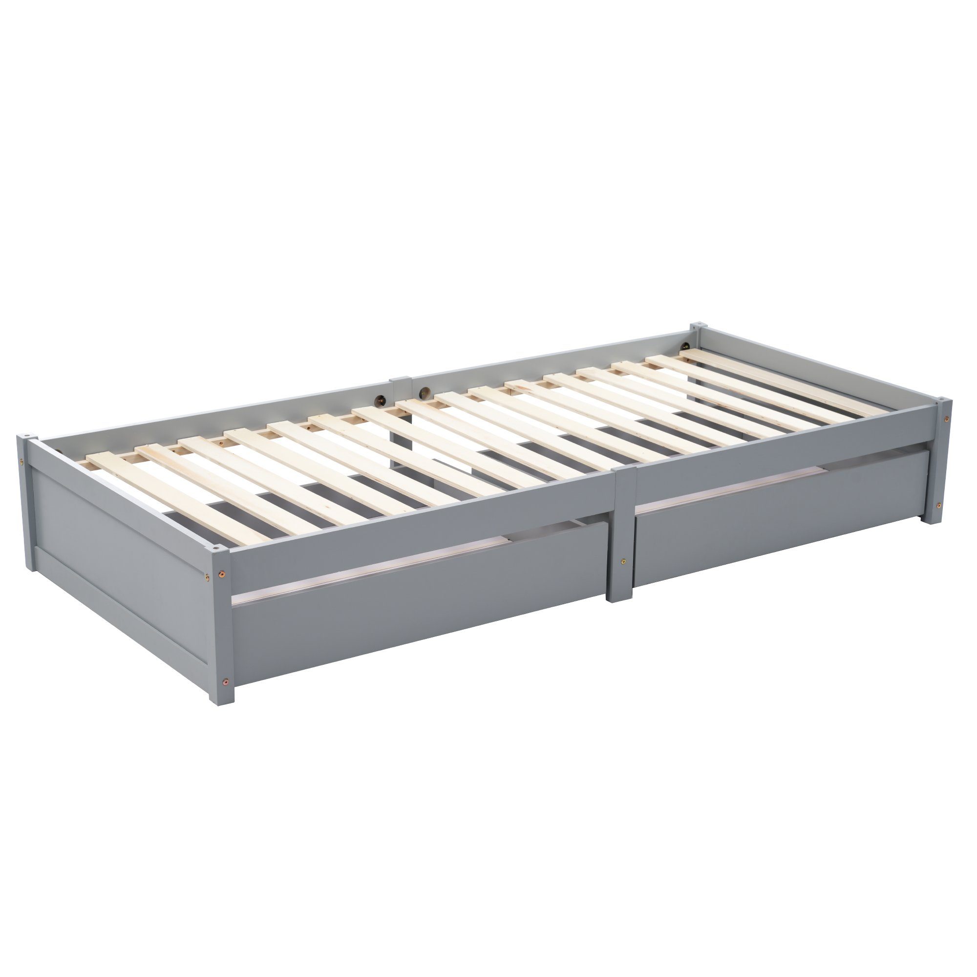 REDOM Bett Kinderbett Massivholzbett Einzelbett (mit günstig online kaufen