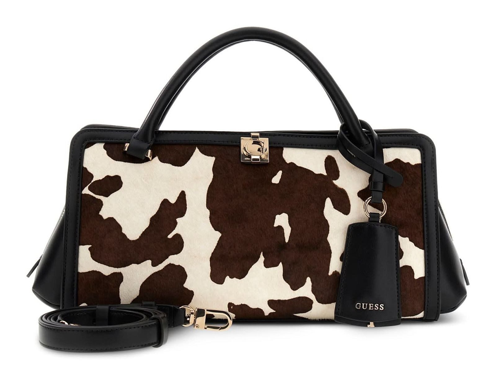 Guess Umhängetasche Girlfriend Satchel, aus echtem Rindsleder