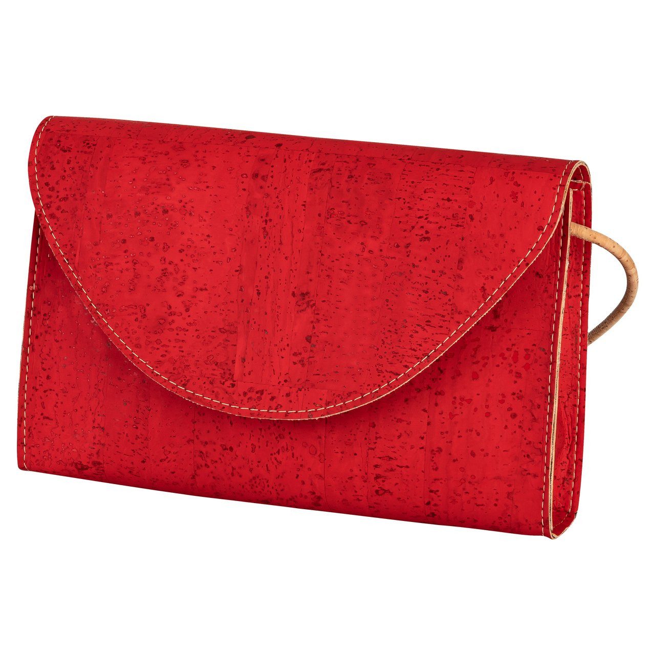 Handtasche Kleine rote Kork-Clutch – vegan, leicht & nachhaltig handgefertigt