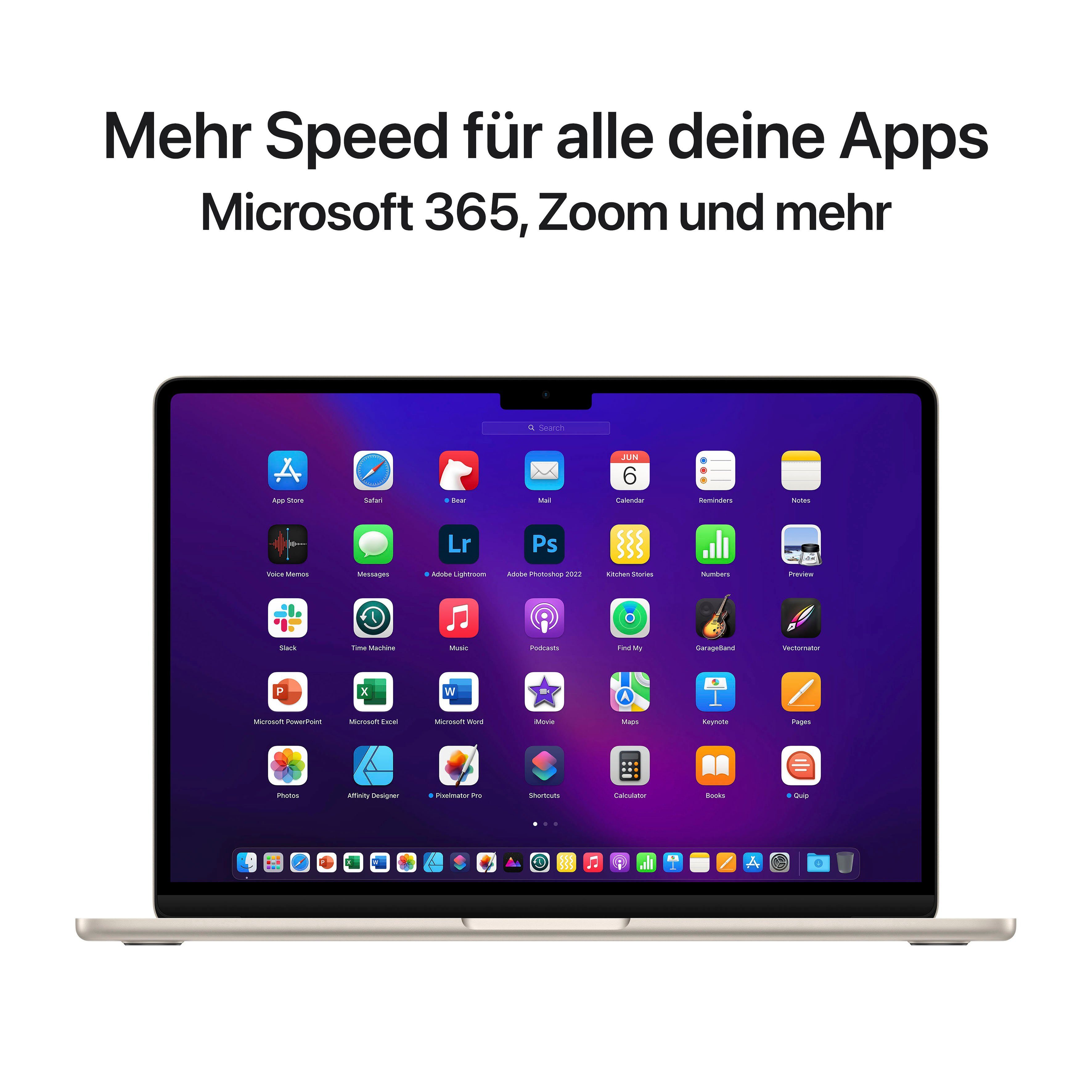 Zoll, Apple GB Apple Air SSD) CPU, Notebook 512 8-Core (34,46 MacBook Starlight M2, cm/13,6