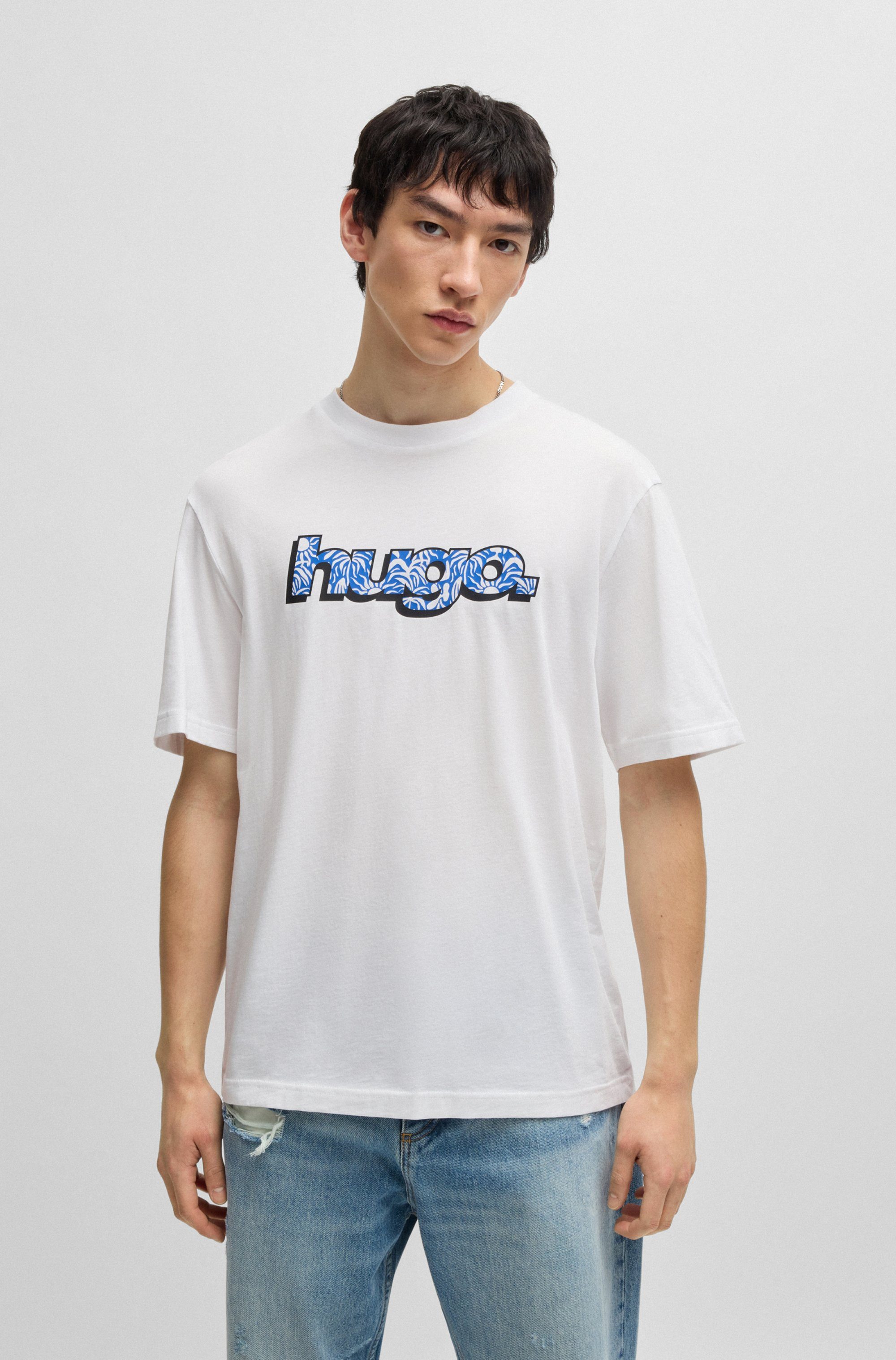 HUGO Blue T-Shirt Nugibol mit großem günstig online kaufen