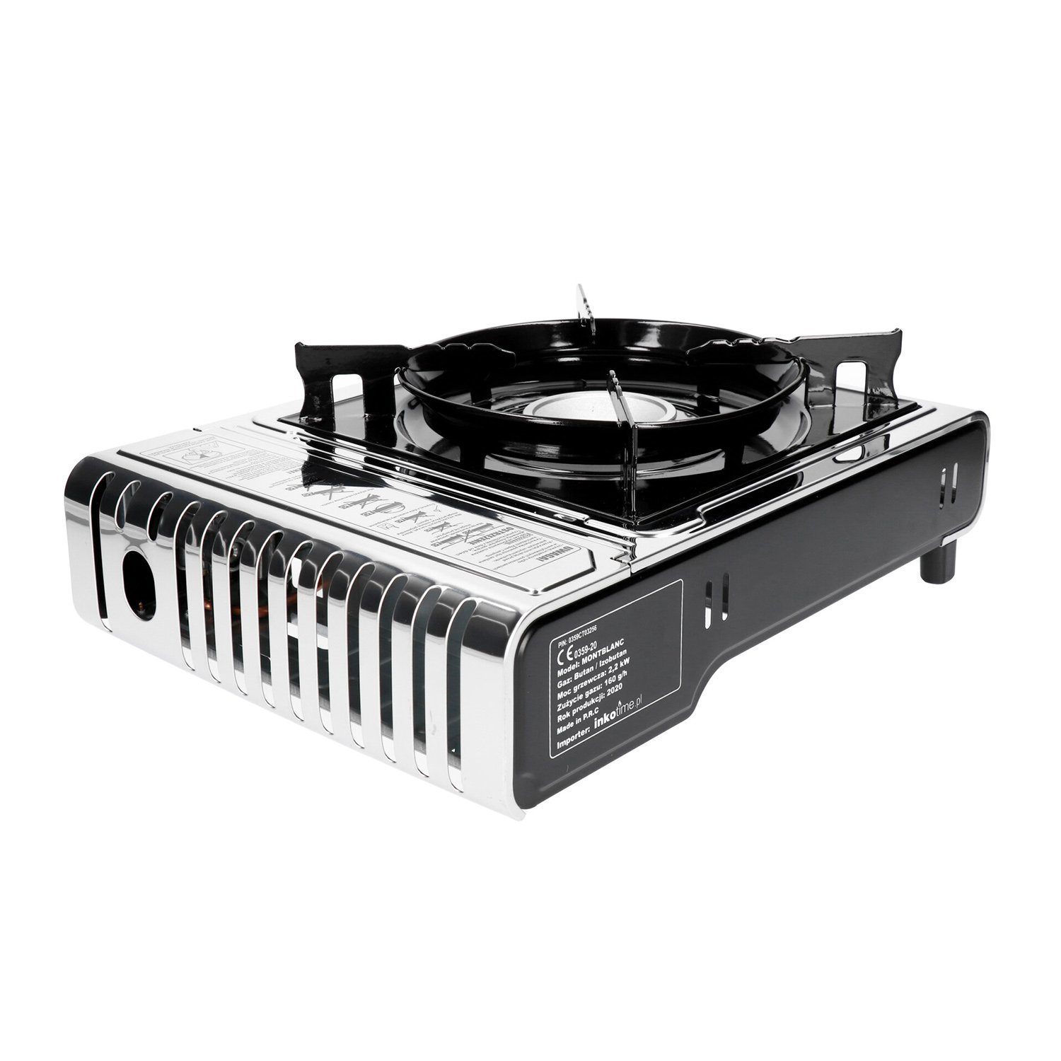 Alpen Camping Gasgrill Mount Blanc, [ 2,2 kW ] für Gaskartuschen; integr. Piezozündung