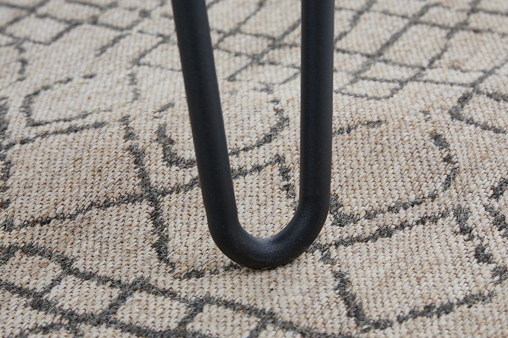 Akazie Massivholz SCORPION riess-ambiente Küchentisch schwarz, · Esstisch 180cm · Hairpin · Legs braun Retro · /