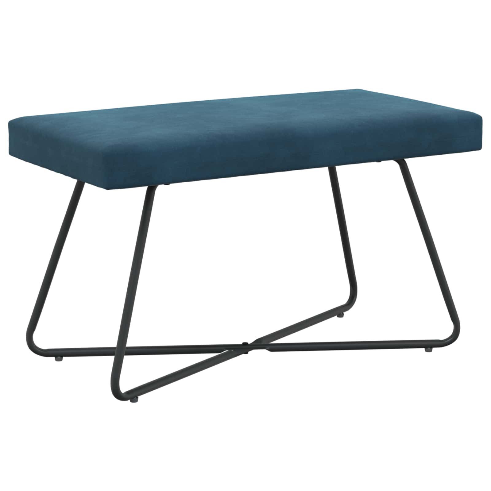 vidaXL Sitzbank Bank Blau 80 x 40 x 45 cm Samt (1-St)