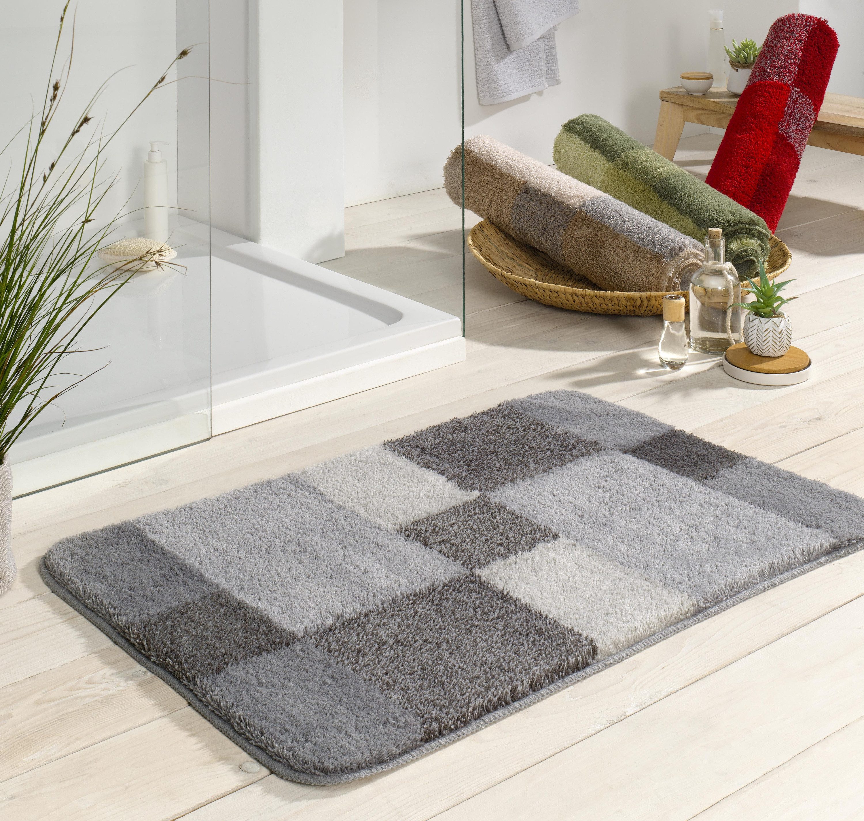 Kleine Wolke Badematte Kleine Wolke Badteppich JOANA LBH 90x60x2 cm grün Badematte