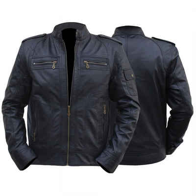 German Wear Lederjacke Trend 528J Black Lederjacke Jacke aus Lamm Nappa Leder Schwarz