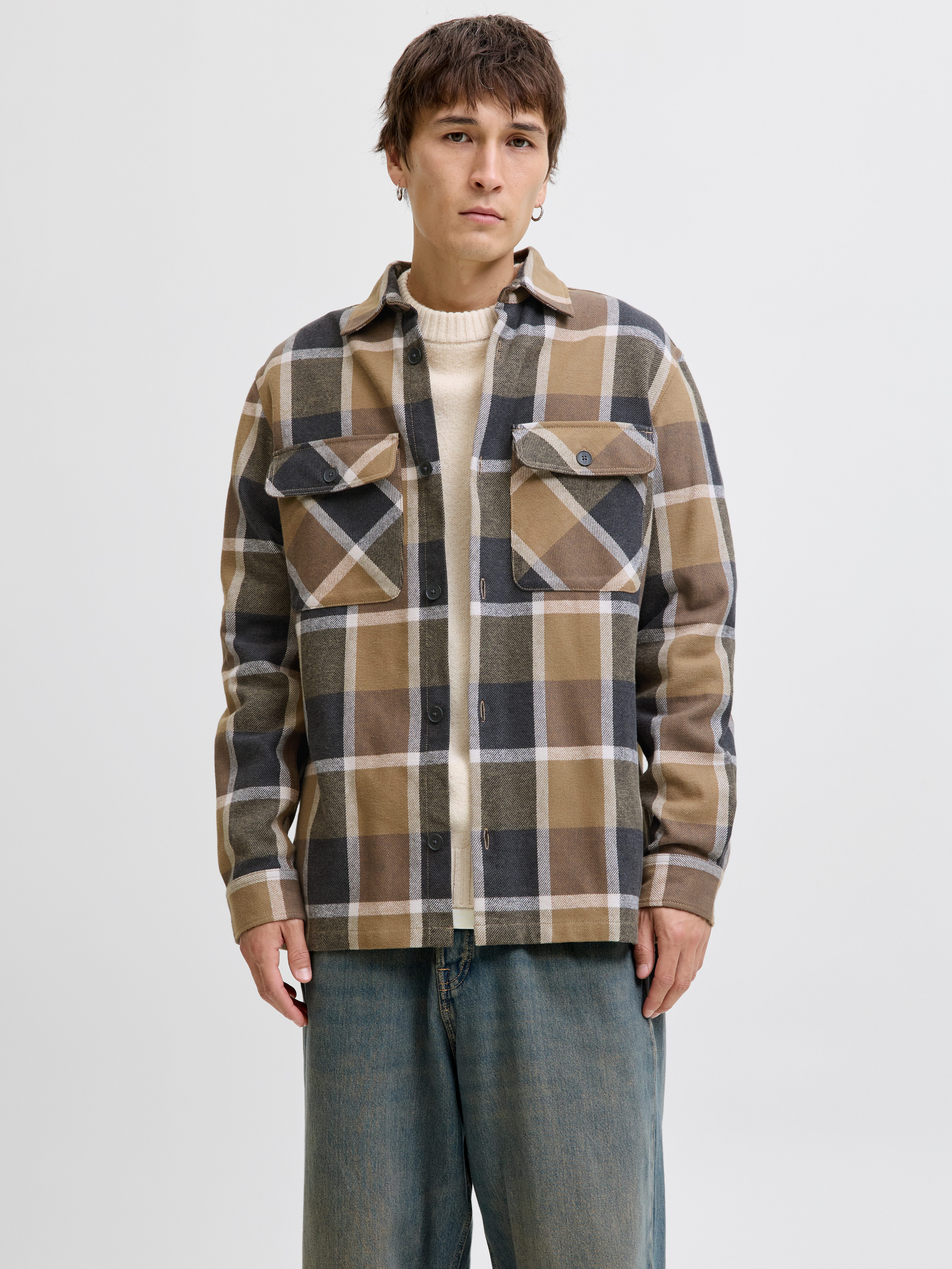 Jack & Jones Langarmhemd JPRRAYLE MELANGE CHECK L/S OVERSHIRT SN günstig online kaufen