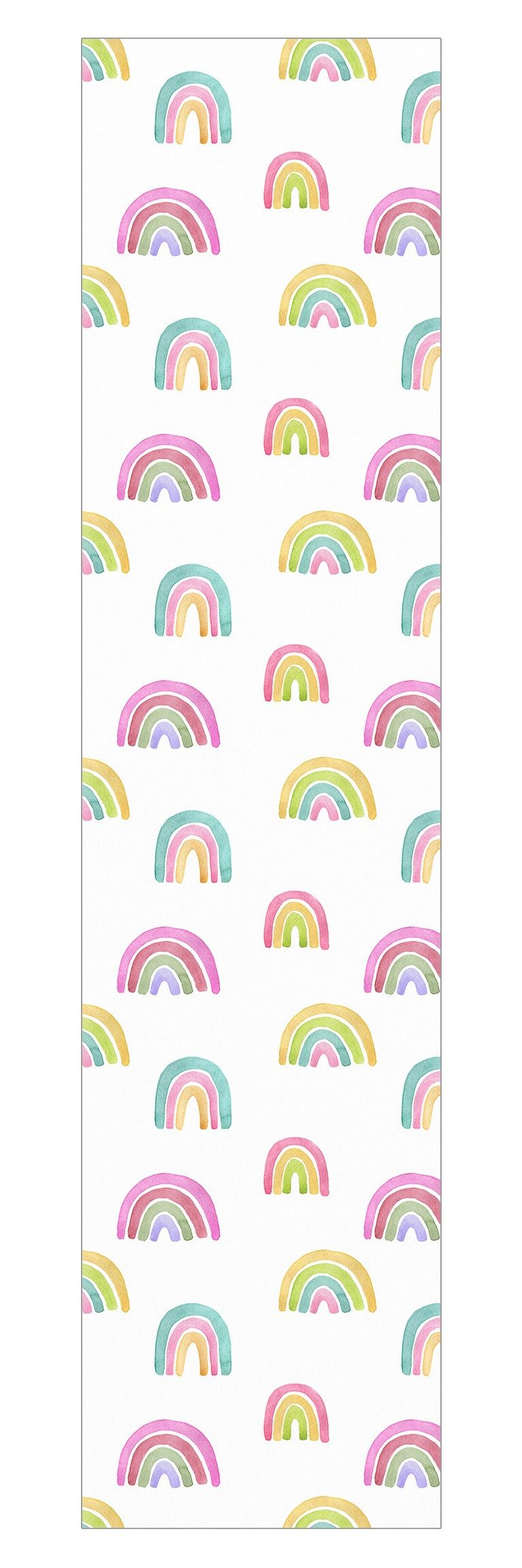 Bilderdepot24 Schiebegardine modern Flächenvorhang blickdicht Aquarell Regenbogen (1 St), halbtransparent, Kinderzimmer große Flächengardine lichtdurchlässig für Klemm-System