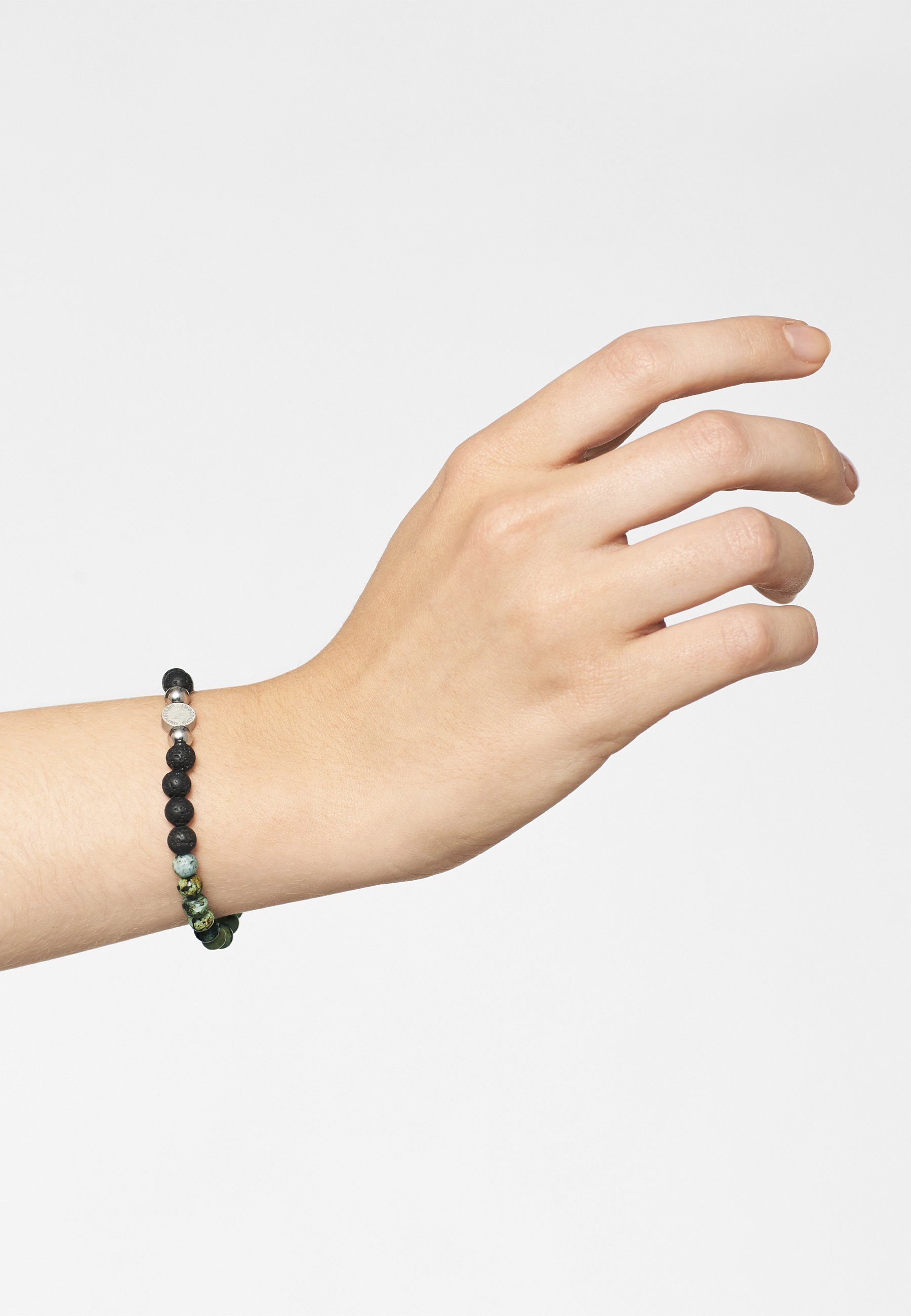 Liebeskind Berlin Armband The African Turquoise meets Lava Stone Edelstahl