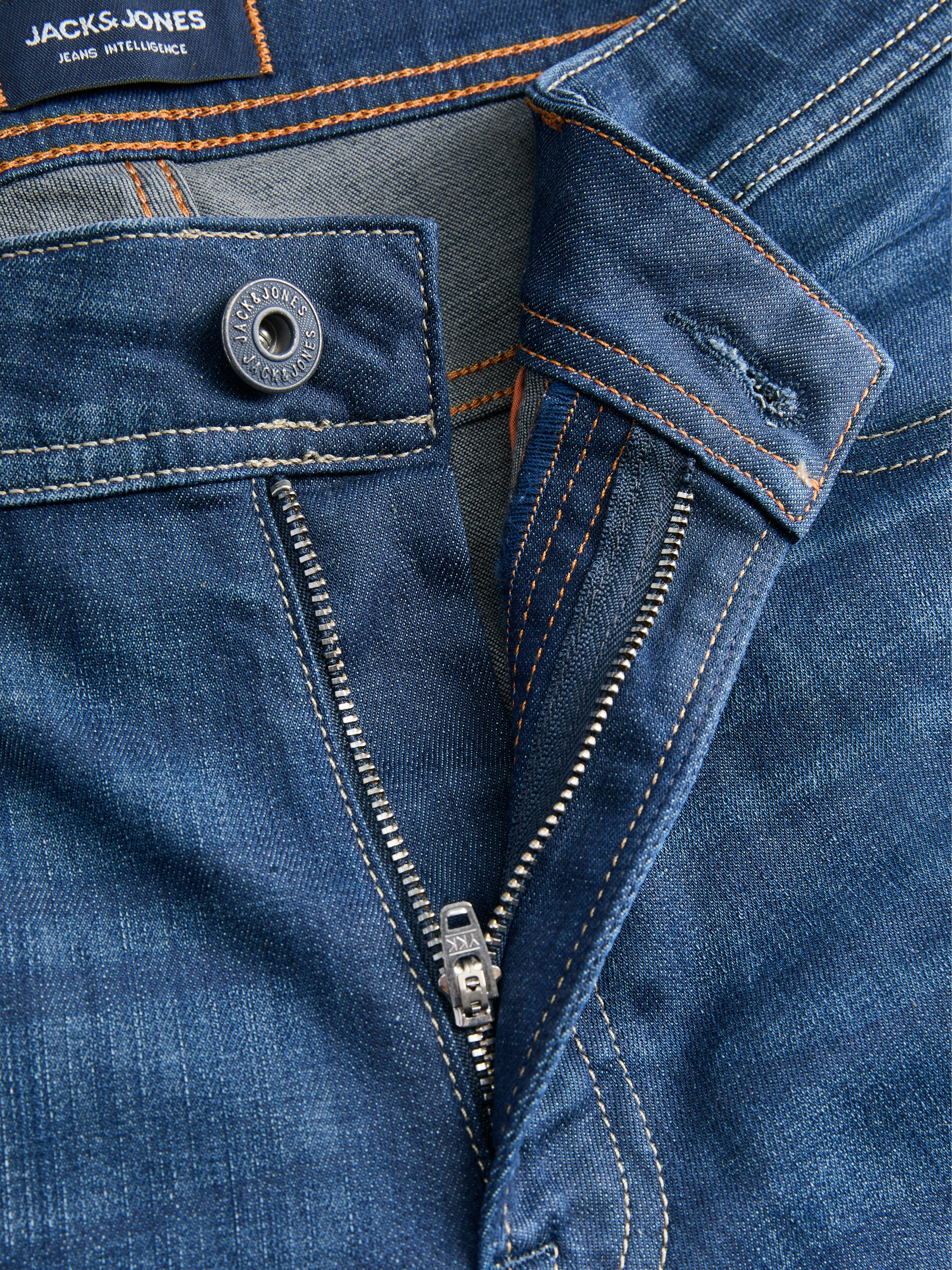 Jack & Jones Regular-fit-Jeans JJICLARK mit Used-Look und Stretch für den Alltag mit Abriebeffekten