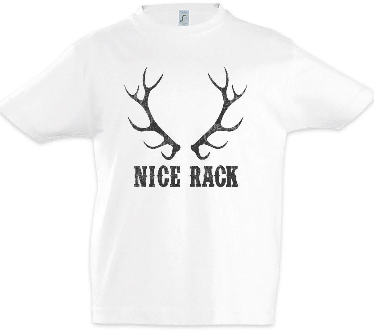 Urban Backwoods Print-Shirt Nice Rack Kinder T-Shirt Hirsch Reh Jagd Jäger Bär Geweih Deer Bear (1-tlg) Fun Hunt Antlers Hunter