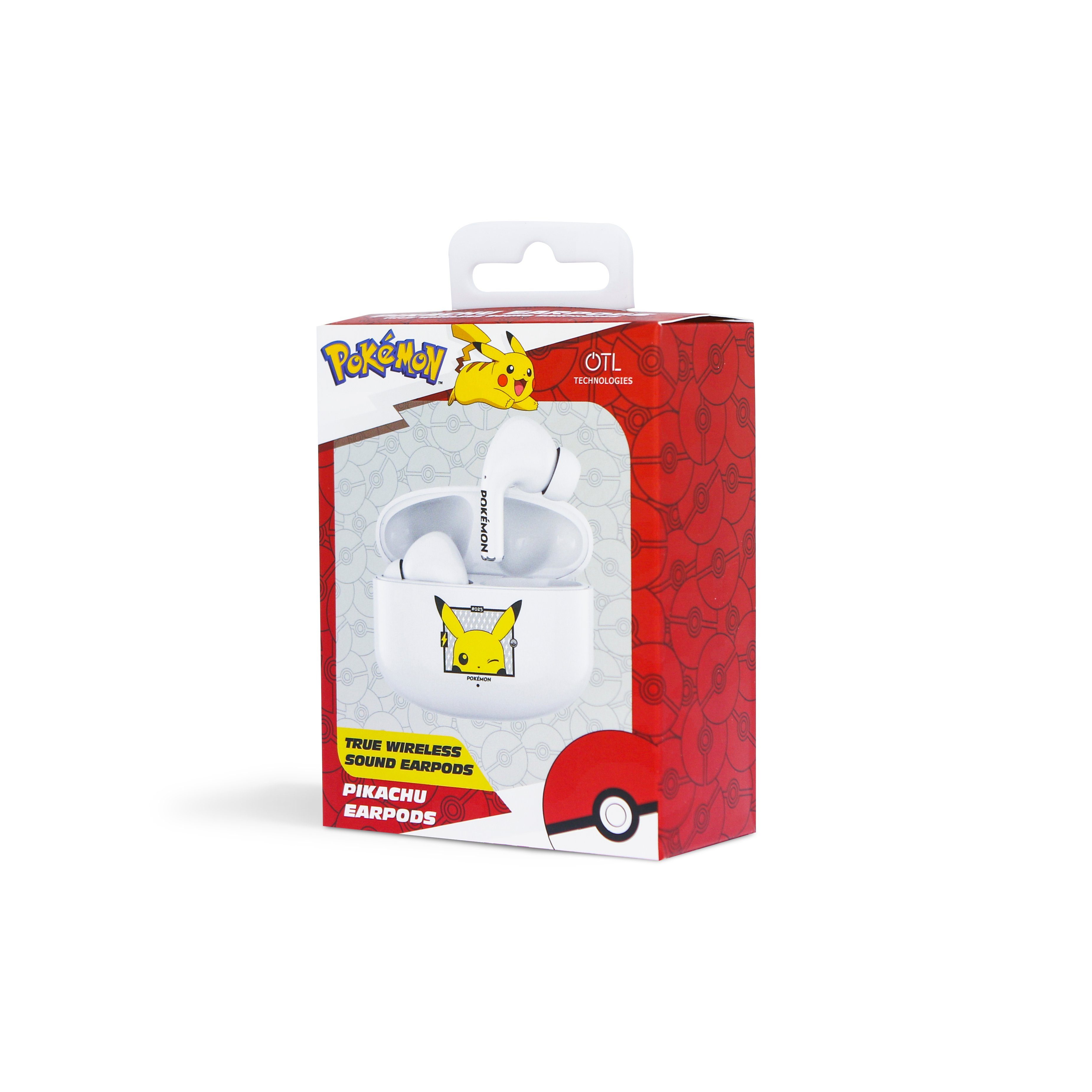 OTL Pokémon Pikachu Bluetooth 5.1 Kinder-Kopfhörer Bluetooth-Kopfhörer Voice Siri, Sound, Assistant, Alexa, Assistant, True (Google Leichtes Hochwertiger Ladebox Bluetooth, Gewicht) Wireless, mit