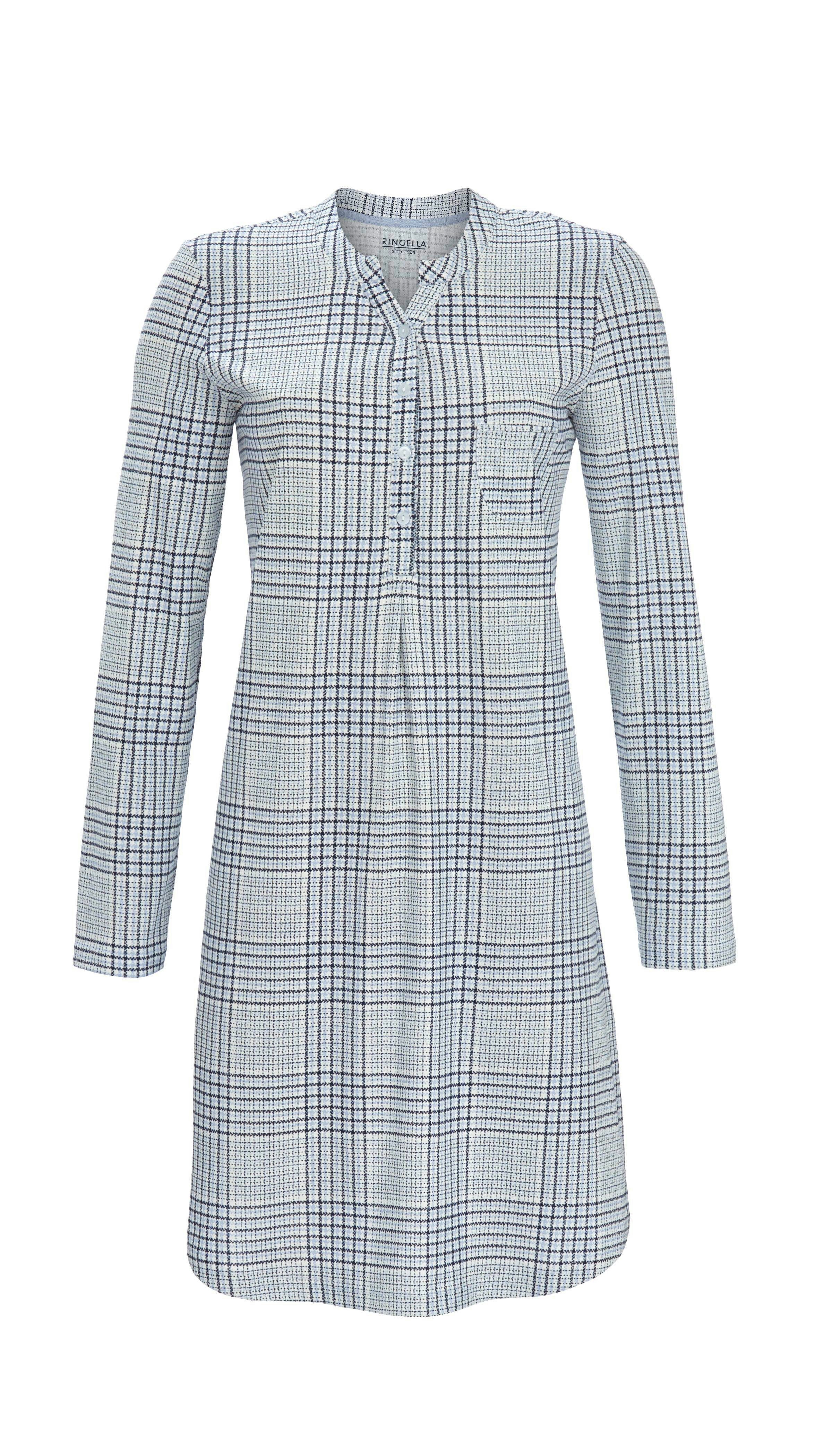 Ringella Nachthemd mit Karodessin und Knopfleiste günstig online kaufen