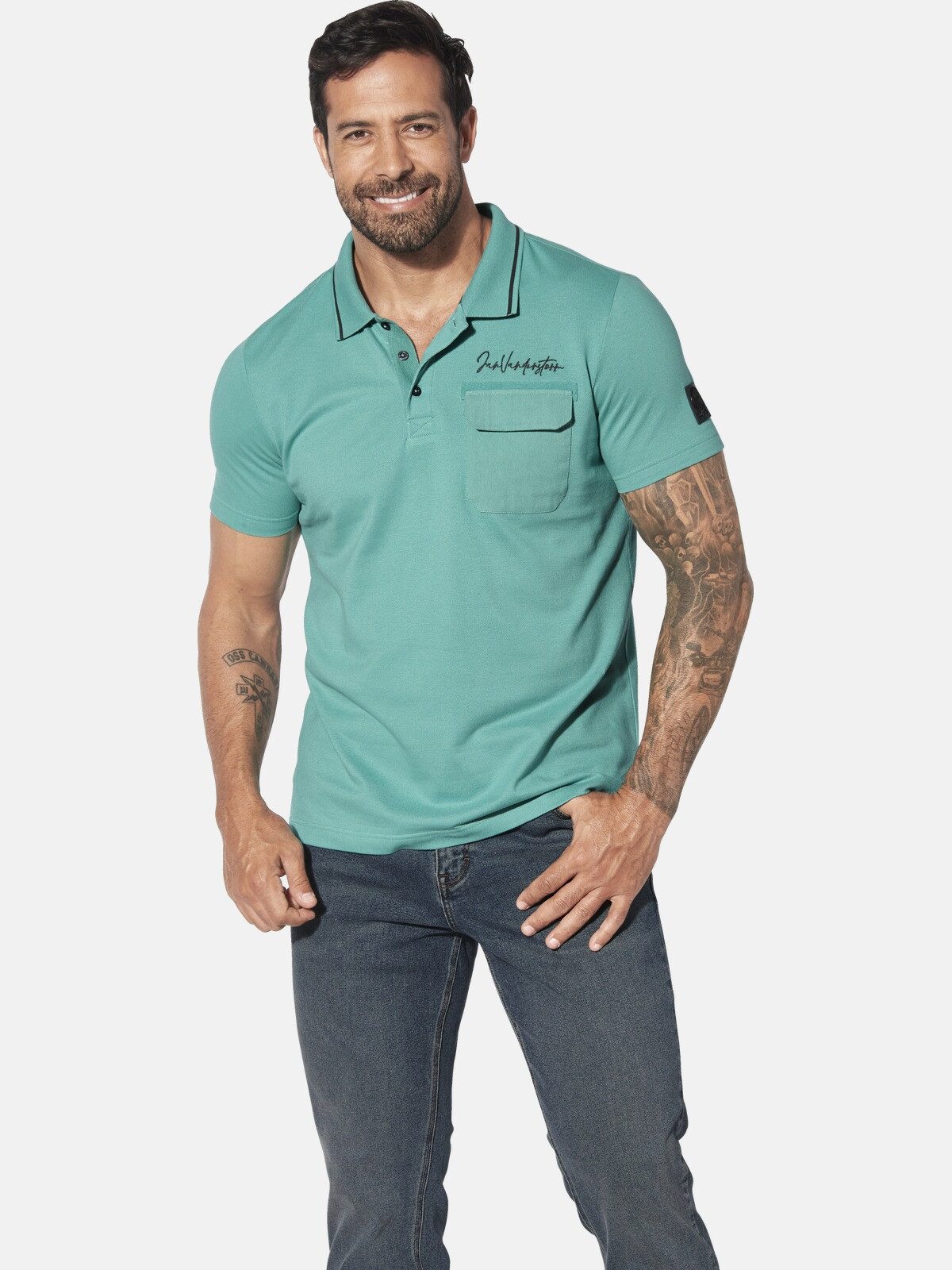 Jan Vanderstorm Poloshirt STILTOR mit Brusttasche günstig online kaufen