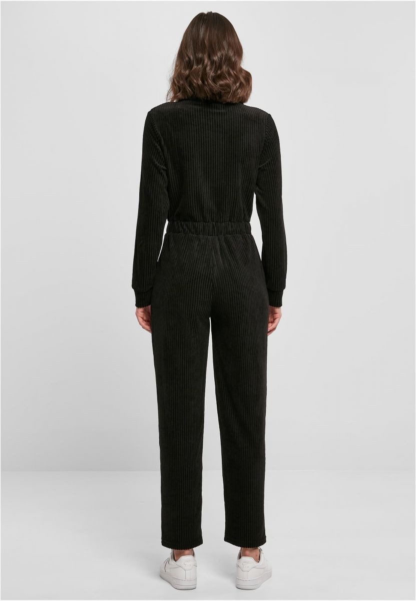 URBAN CLASSICS Jumpsuit Ladies Velvet Rib Boiler Suit Damen Overall