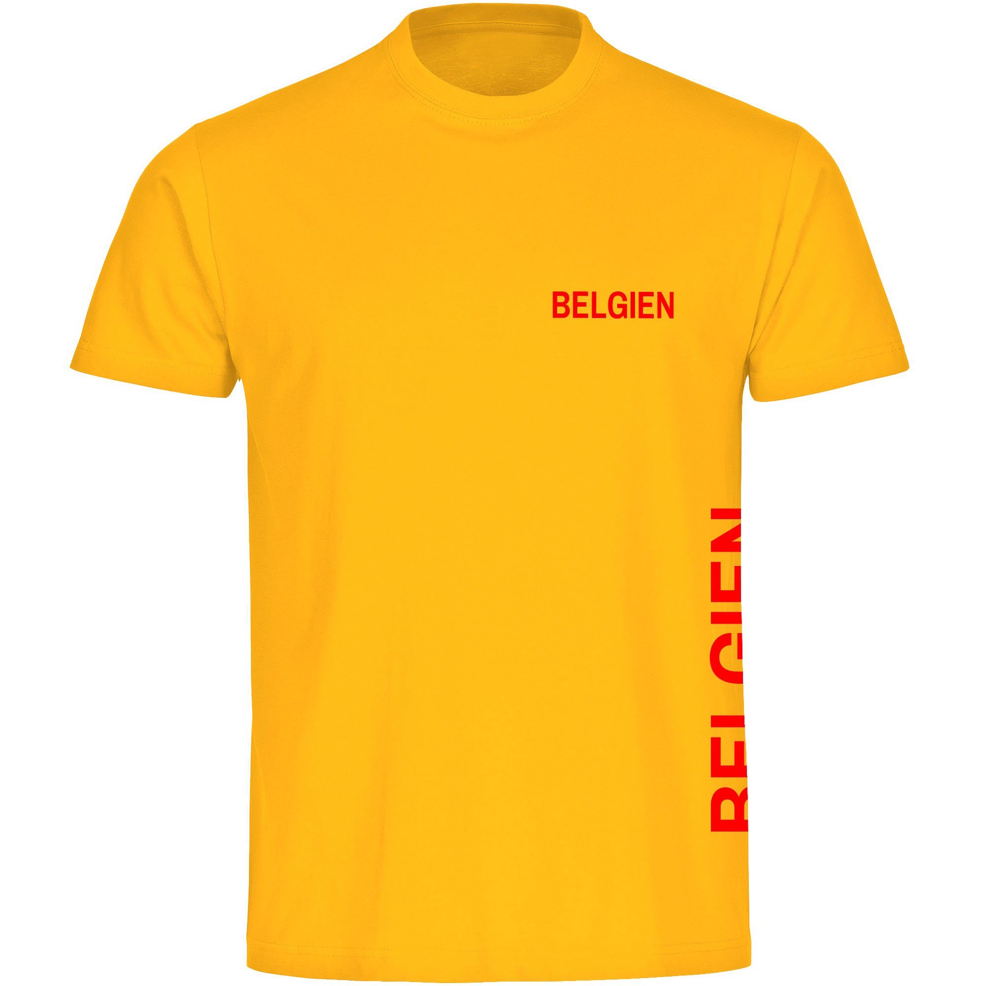 multifanshop T-Shirt Herren Belgien - Brust & Seite - Männer