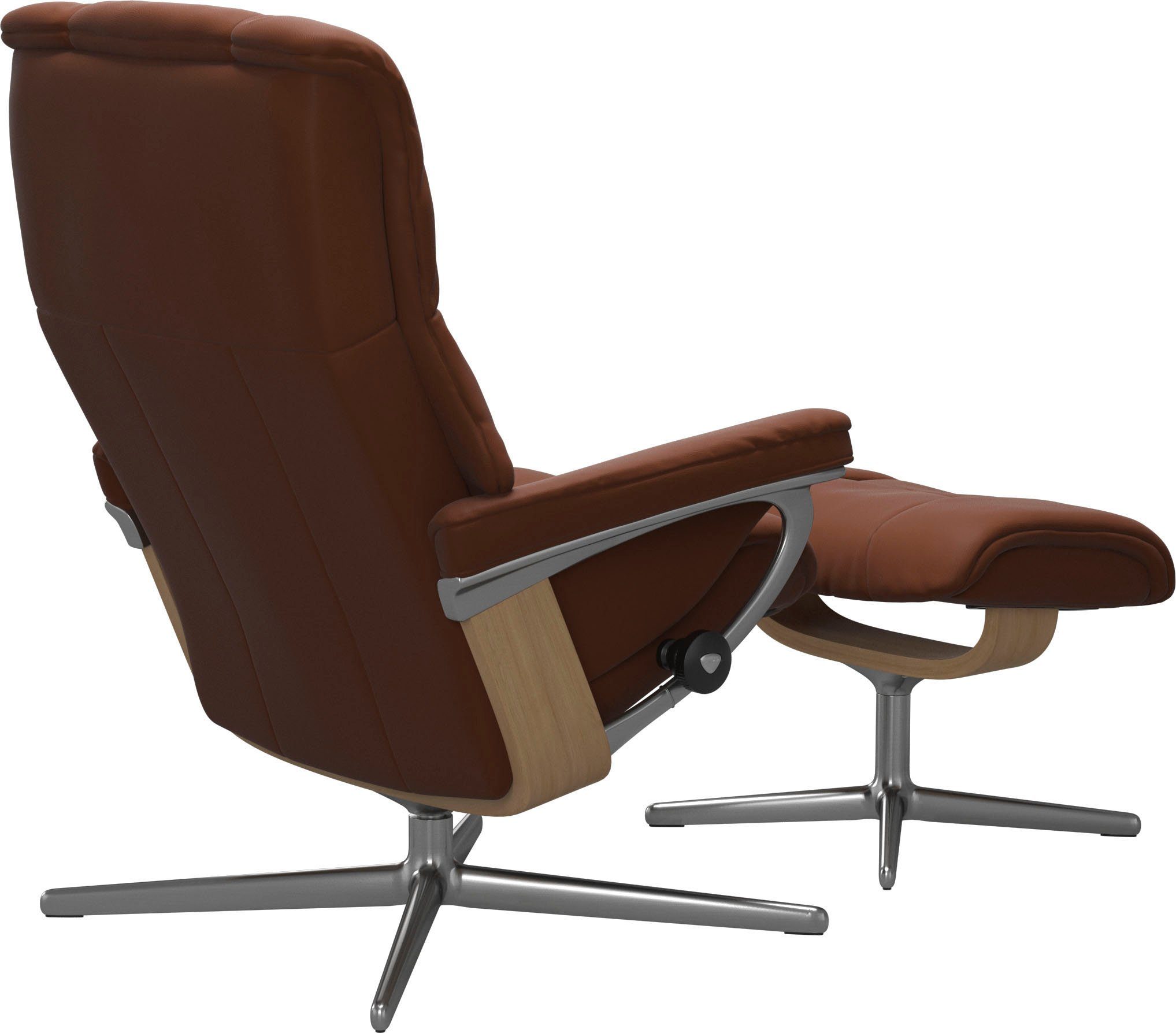 Hocker, Hocker), mit Stressless® M L, Base, Cross Größe mit Relaxsessel Holzakzent (Set, S, Mayfair mit Relaxsessel & Eiche