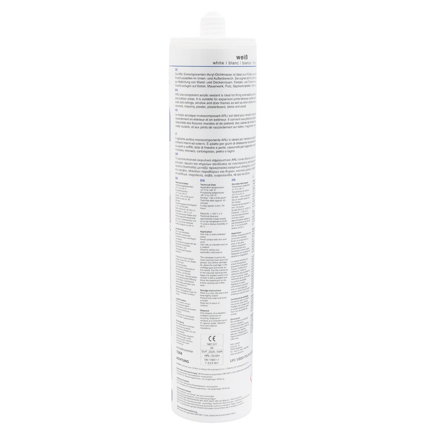ARLI Maleracryl 10x Acryl 310ml weiß überstreichbare Dichtstoff, Acryl, (10-tlg), Universal Bauacryl Maleracryl Fugendichter Dichtmasse – Bild 3 von 5
