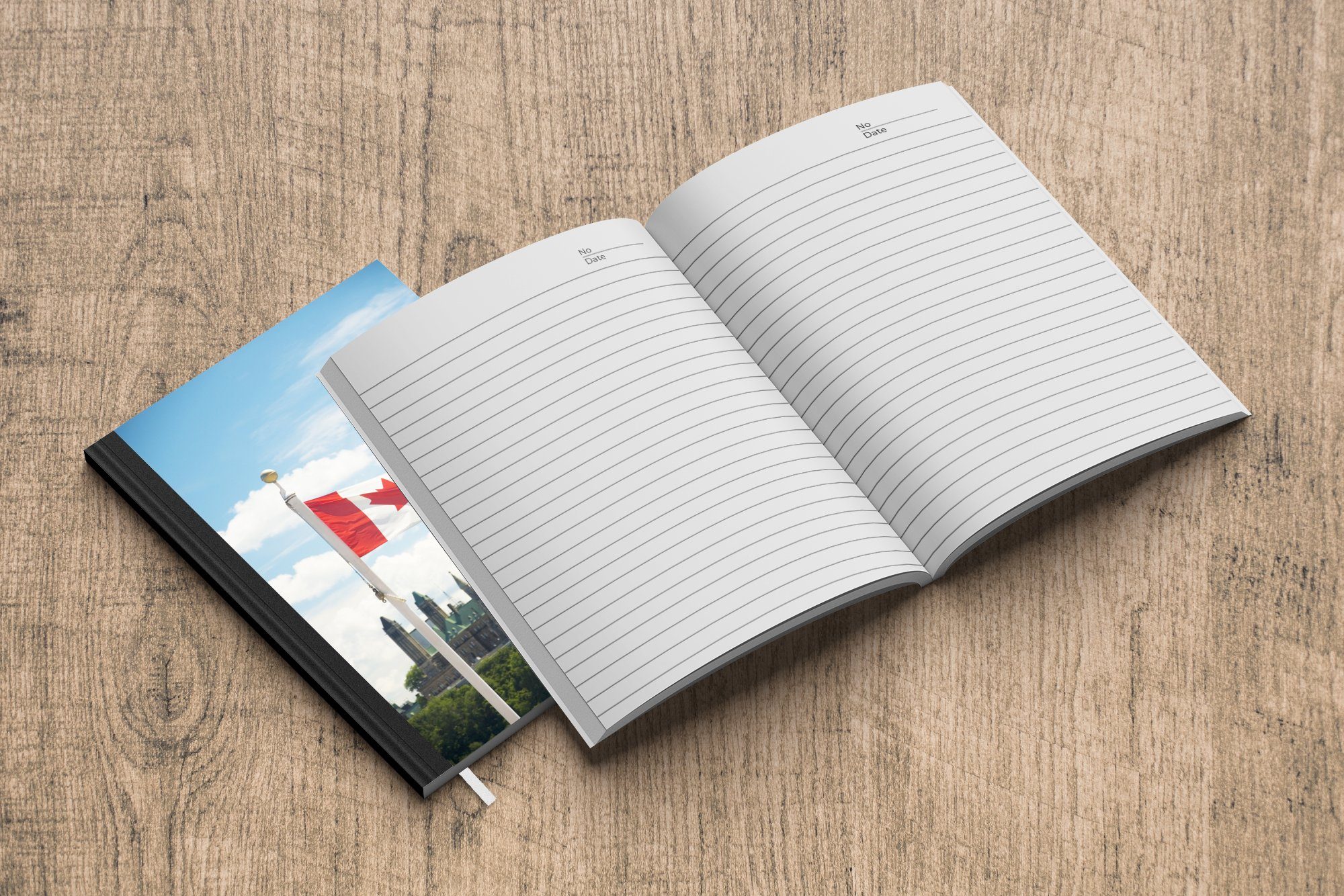 Tagebuch, Notizheft, Journal, Seiten, MuchoWow Parlament, 98 Flagge Merkzettel, A5, Kanadische und Notizbuch Haushaltsbuch