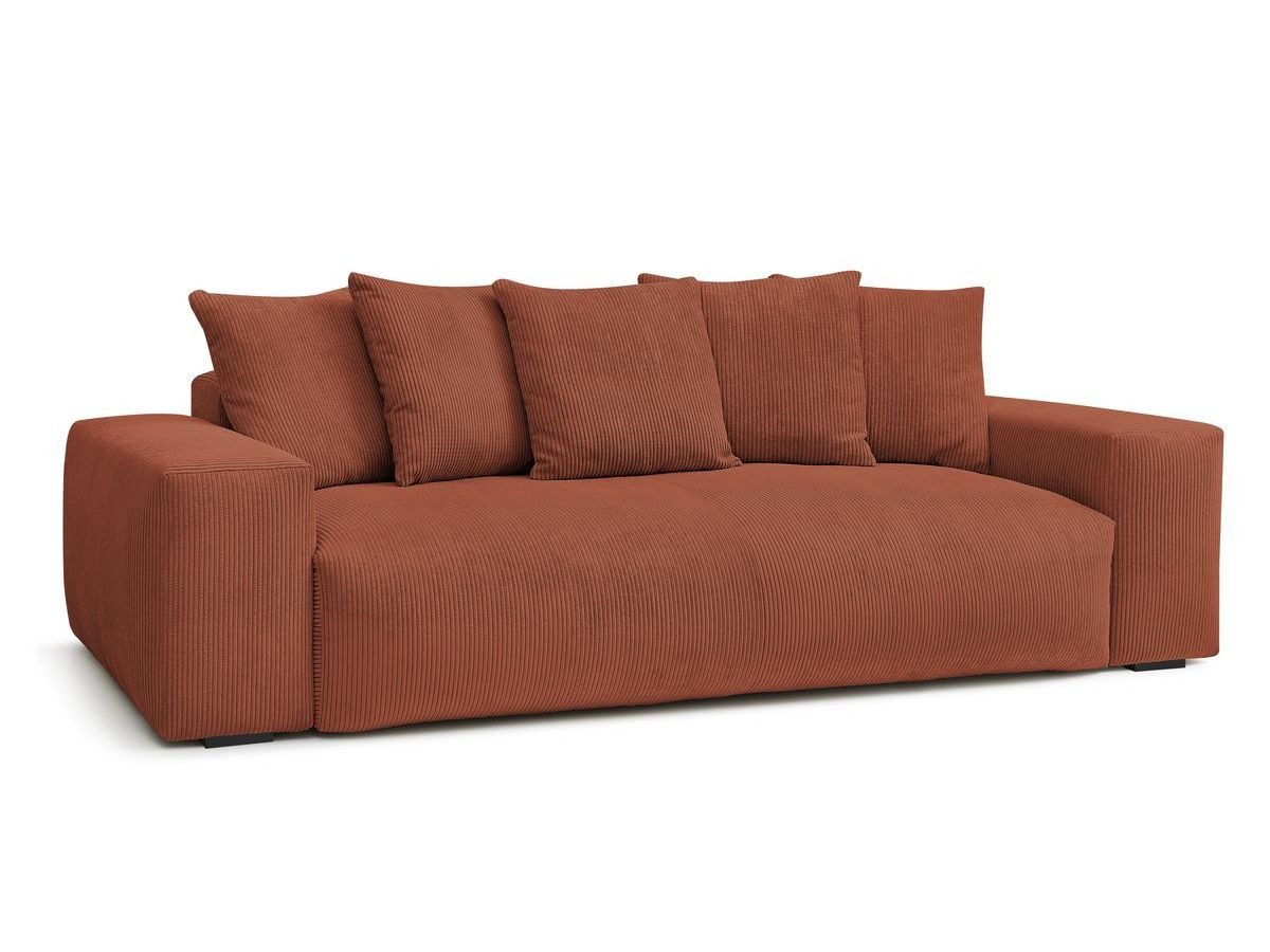 Bobochic Paris Schlafsofa Voltaire, 3-Sitzer, 276x118 cm, Schlaffunktion + Bettkasten