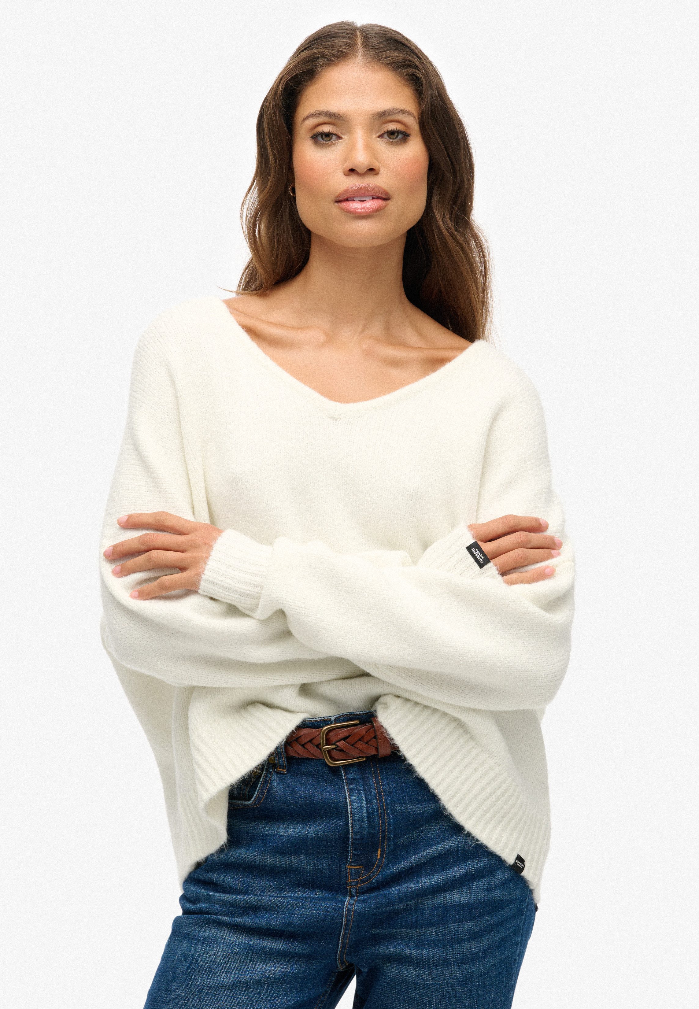 Superdry Strickpullover BRUSHED OS V NECK günstig online kaufen