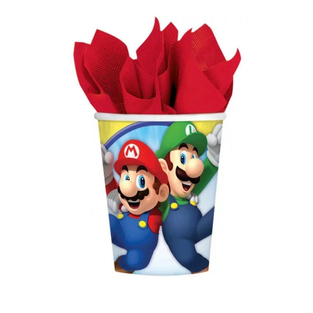 Super Mario Einweggeschirr-Set Super Mario Geburtstag 36tlg. Kinder Deko Set Partyset (36-tlg)
