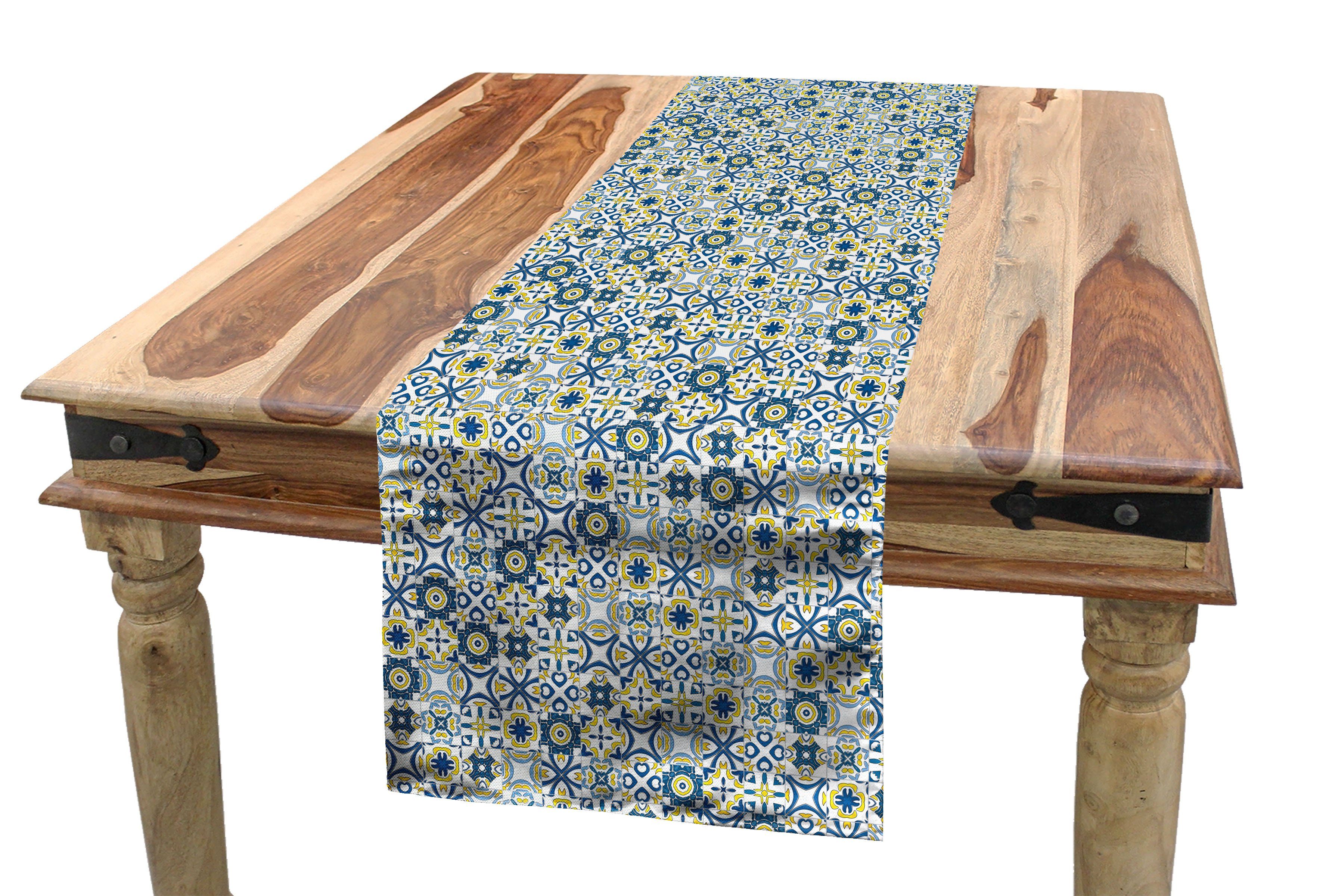 Abakuhaus Tischläufer Esszimmer Küche Rechteckiger Dekorativer Tischläufer, Ethnisch traditionelle marokkanische
