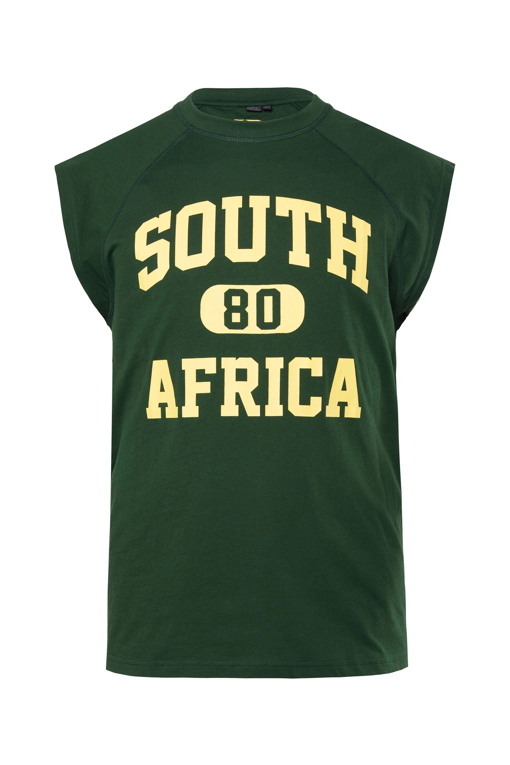 T-Shirt Tanktop überschnittene Schultern Print bis 8 XL