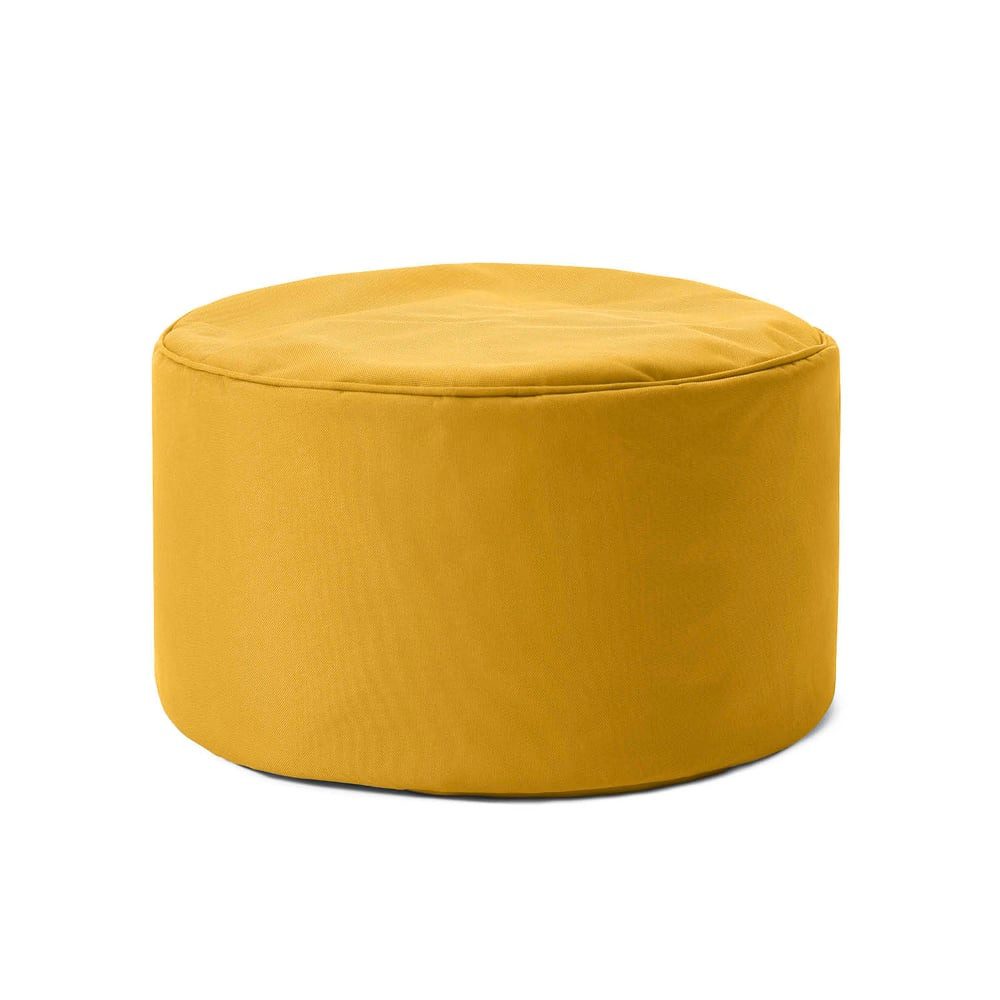 Lumaland Sitzsack Sitzsack-Hocker Pouf rund Cord 50l senfgelb, supersofte Füllung EPS-Perlen