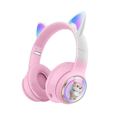 Diida Bluetooth-Headset,Cartoon Haustier Kopfhörer,Kabelgebundene Kopfhörer Over-Ear-Kopfhörer